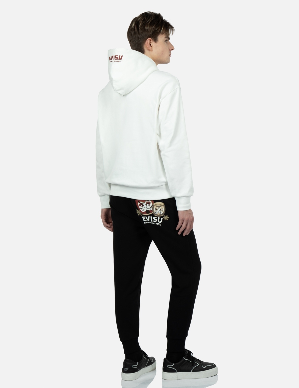 TAIKO DARUMA PRINT HOODED SWEATSHIRT - 4