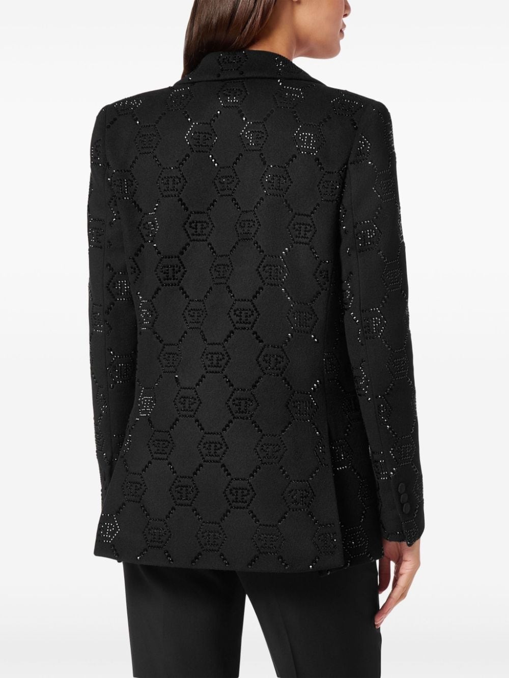 monogram blazer - 4