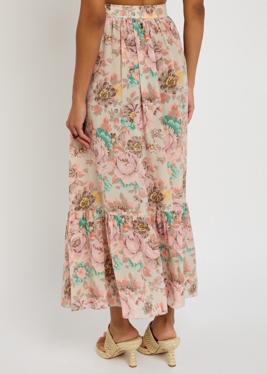 Chloe Floral-print Silk Maxi Skirt - 3