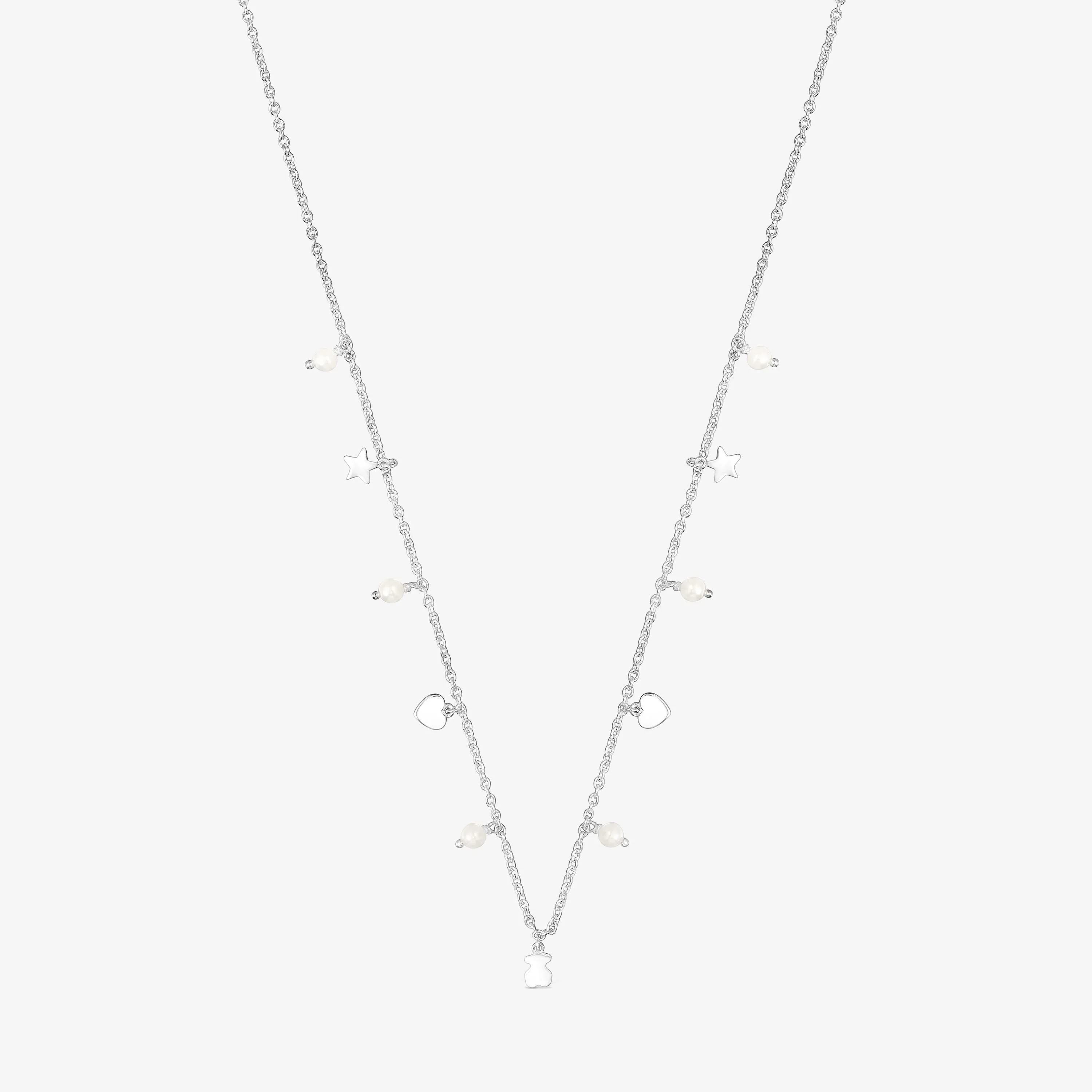 Silver and Pearls Cool Joy Necklace - 1