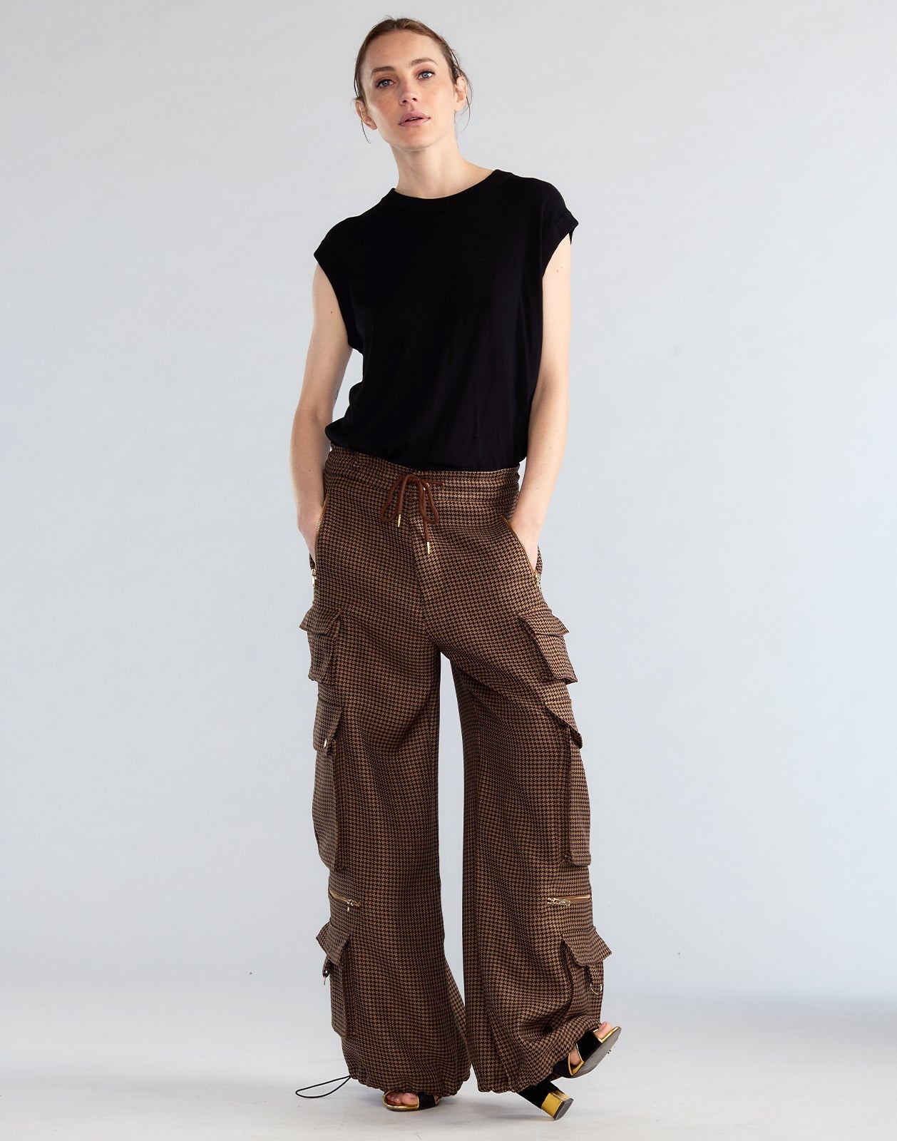 Houndstooth Cargo Pants - 3