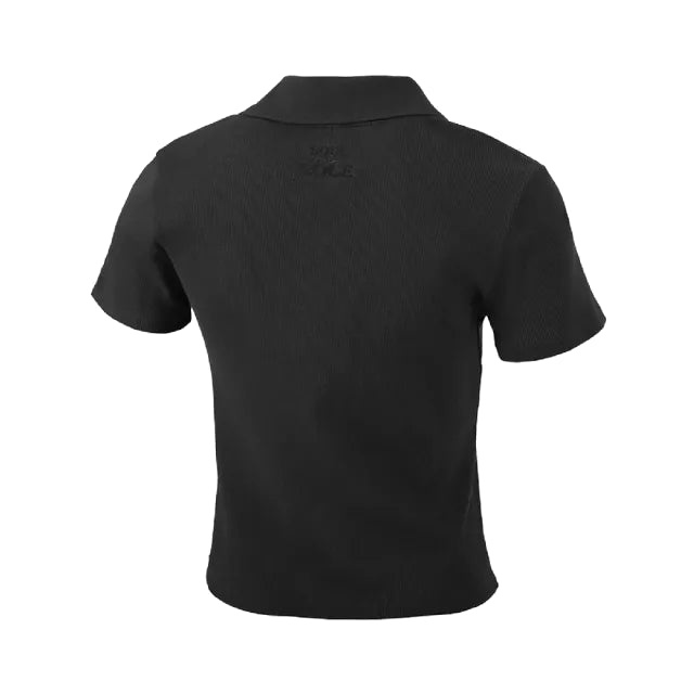 (WMNS) PUMA Logo Polo Shirt 'Black' 626863-01 - 2