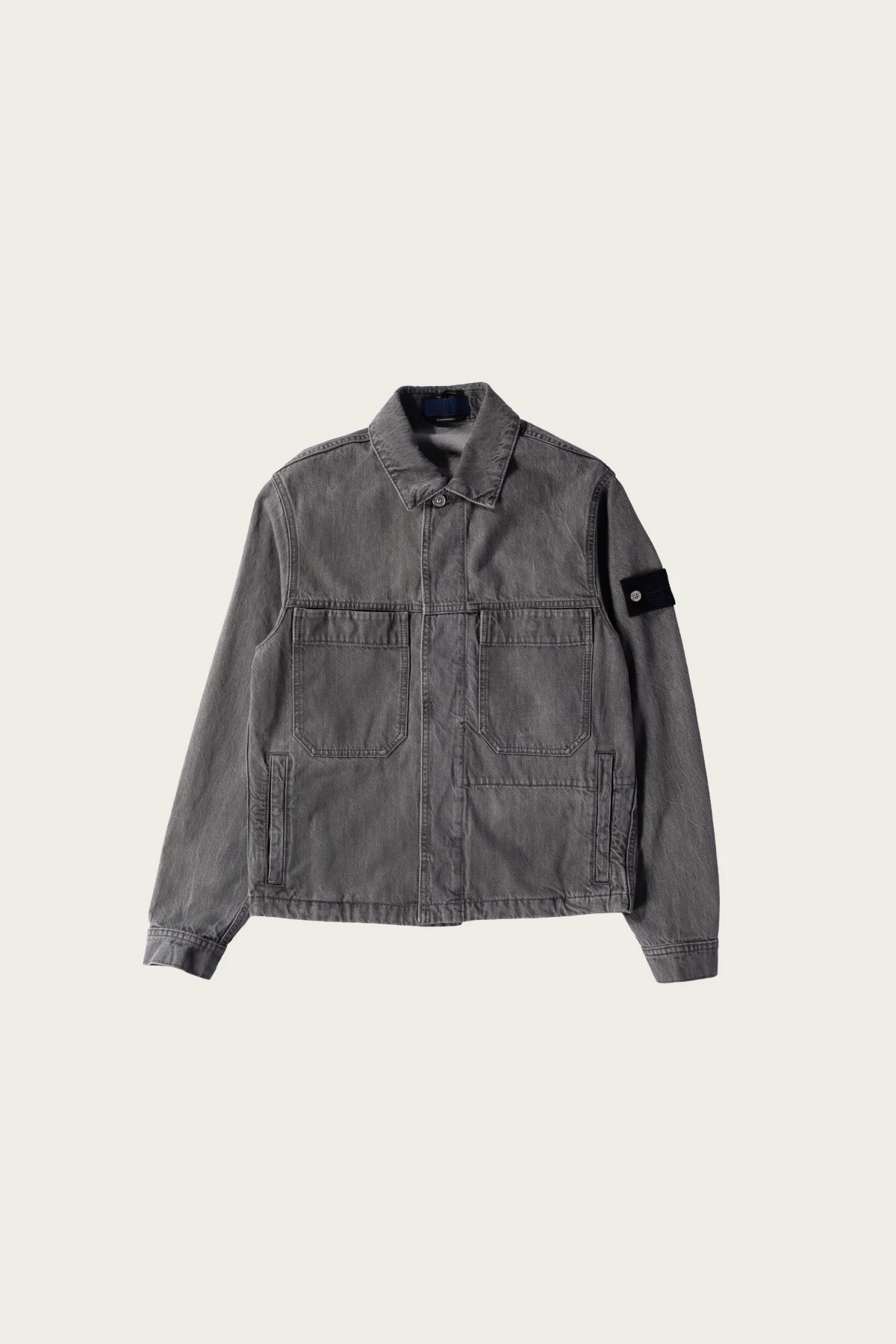 Biker Jacket - Grey Light Wash - 1