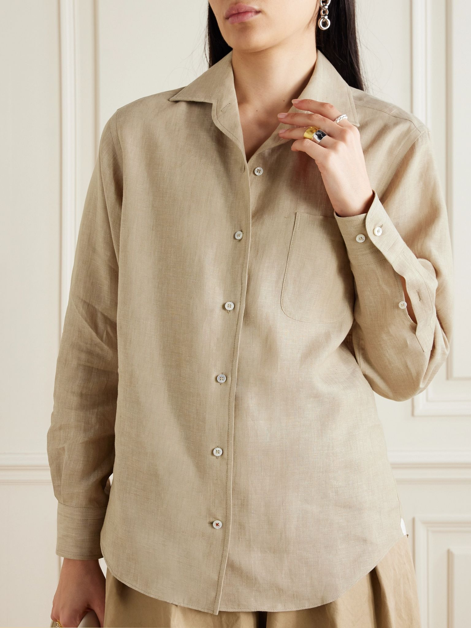 Linen shirt Beige - 3