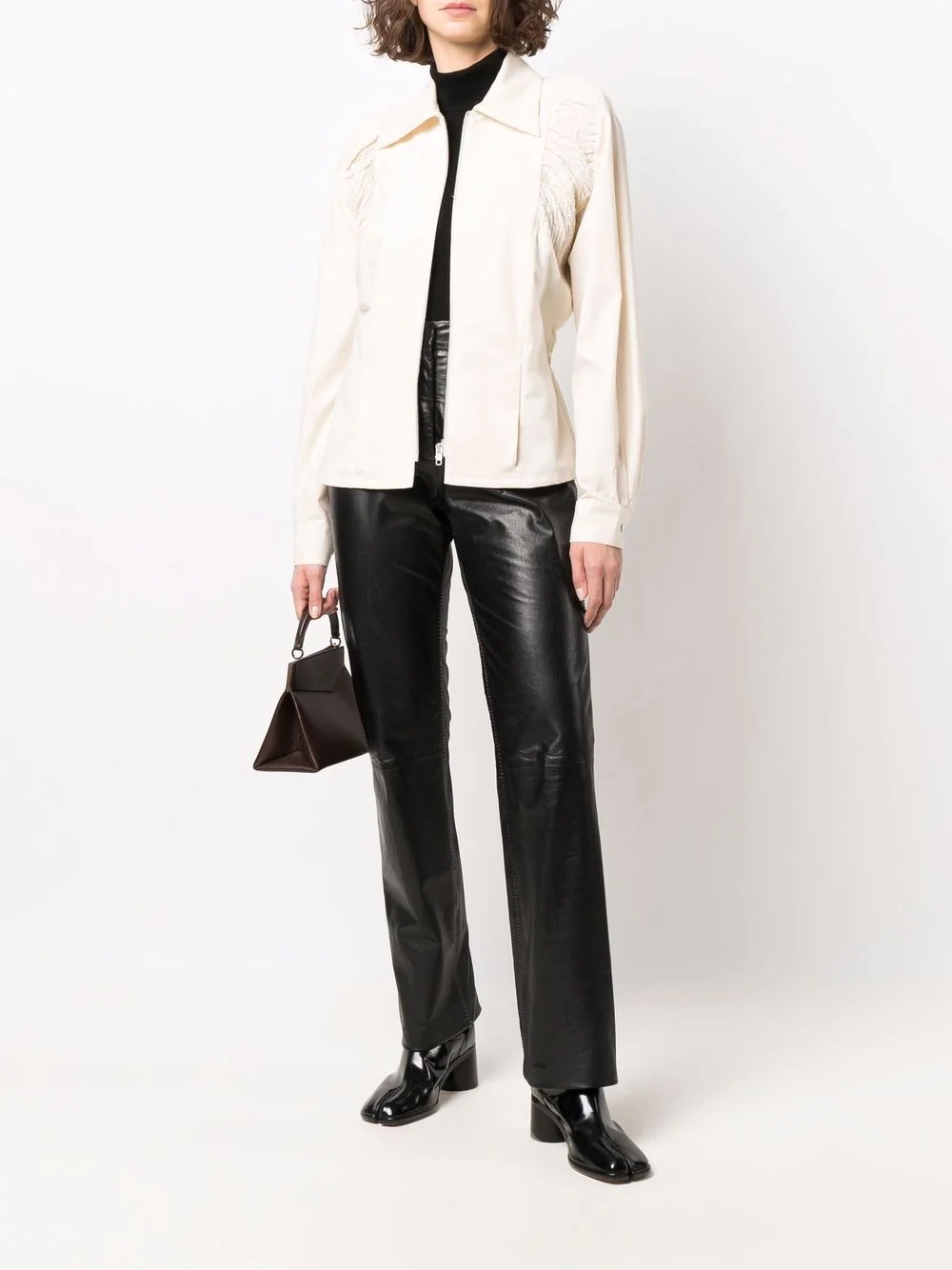 ruched-detail shirt - 2
