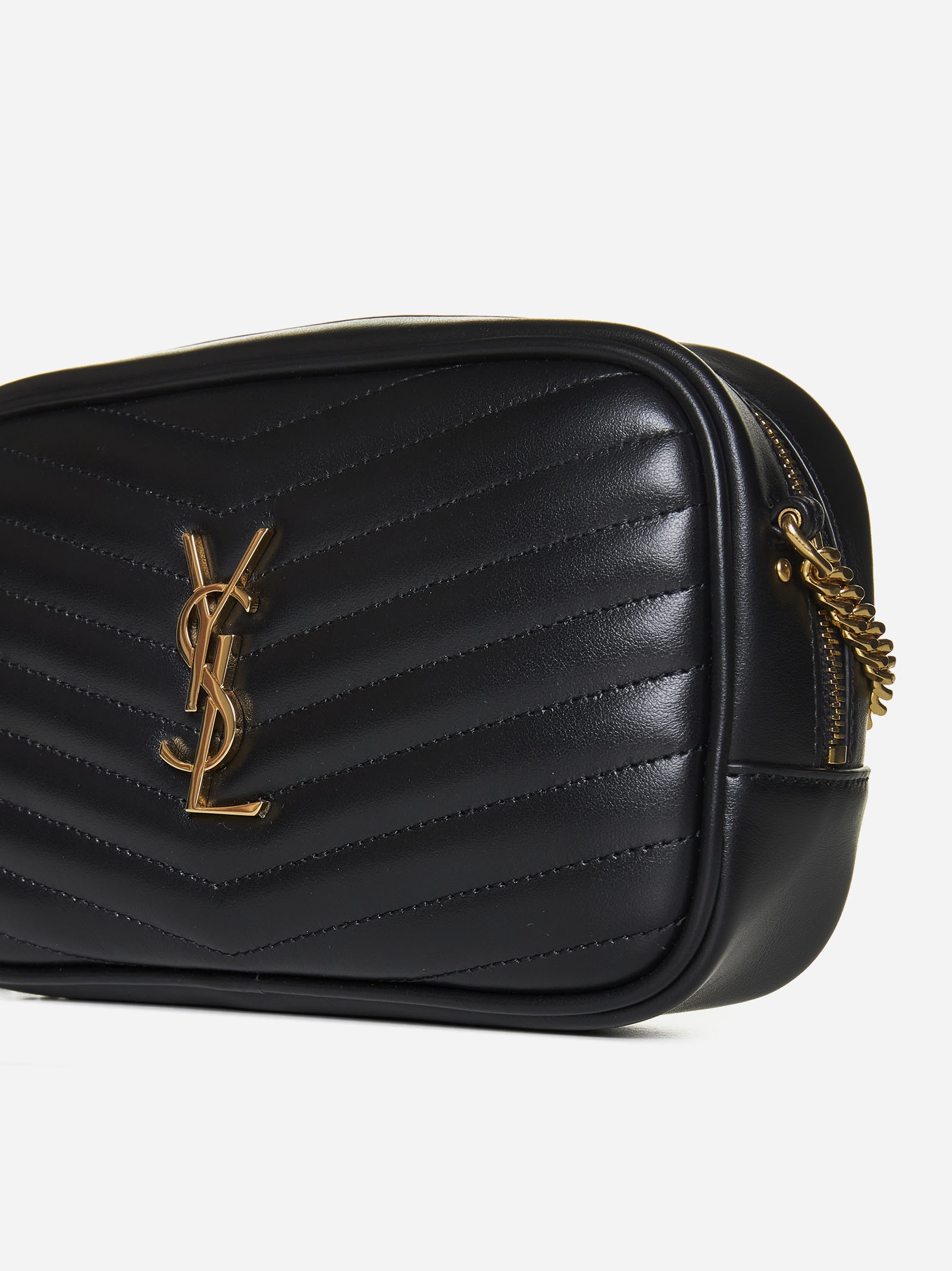 YSL logo leather camera mini bag - 6