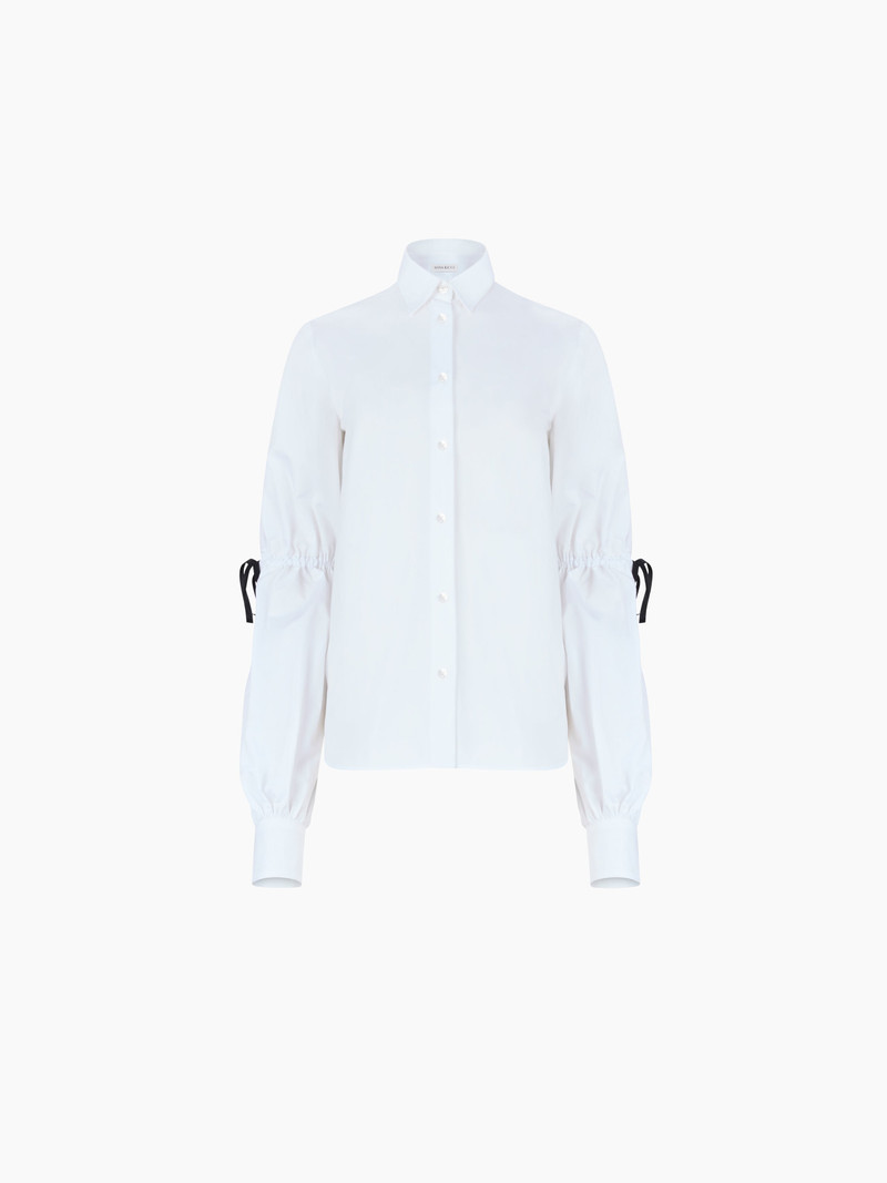 Poplin Shirt With Bow Details 1