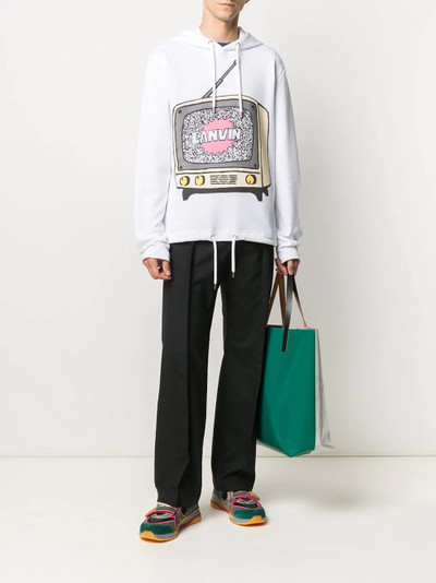 Lanvin graphic-print cotton hoodie outlook