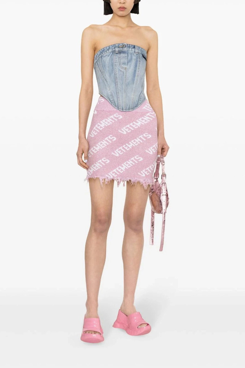 VETEMENTS 'Iconic Lurex Monogram' skirt outlook