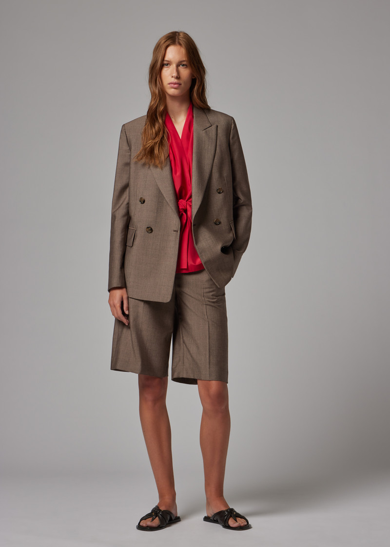 Women's Brown Mohair-Wool Blazer 6