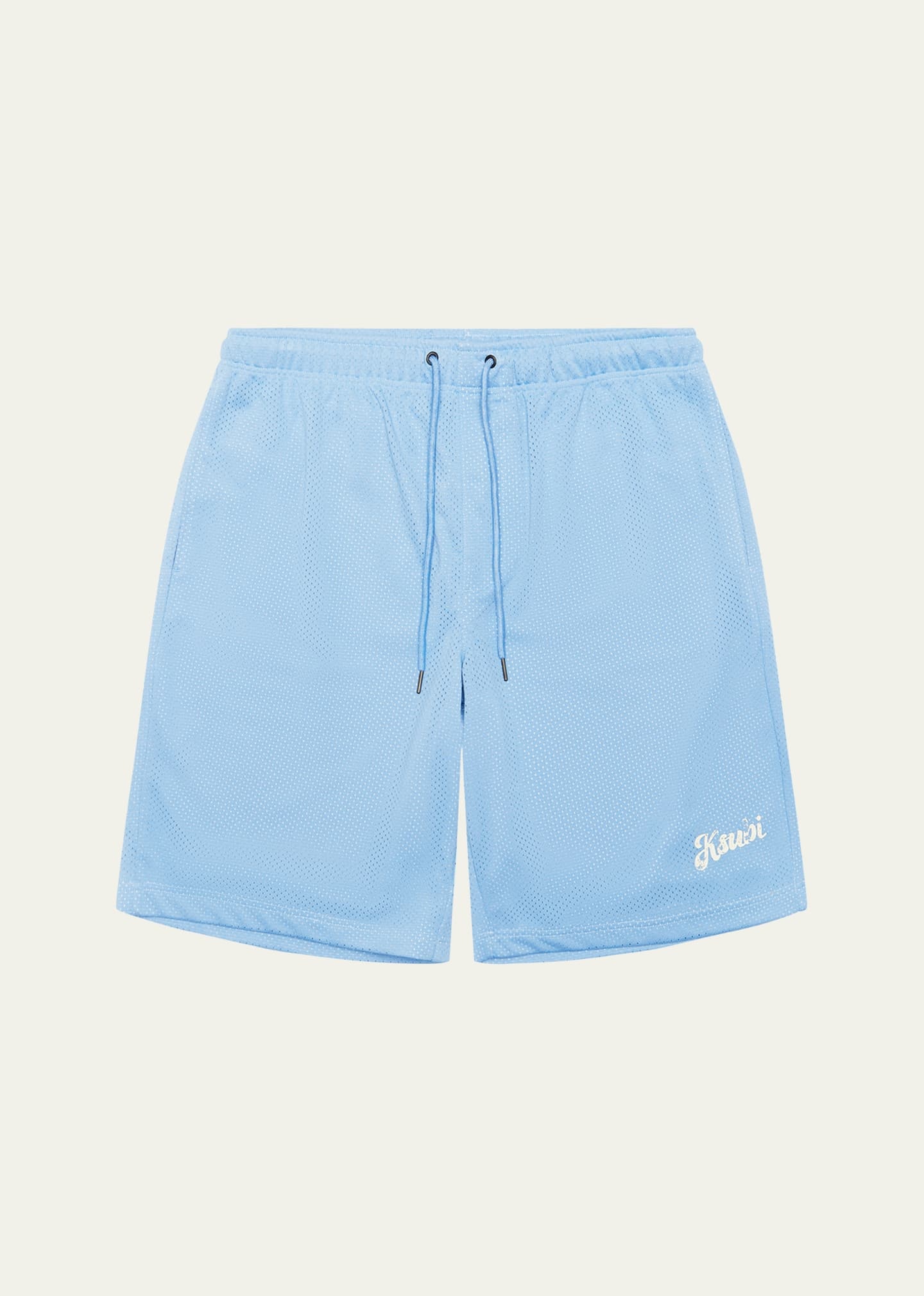 Men's Solid Mesh Shorts - 1