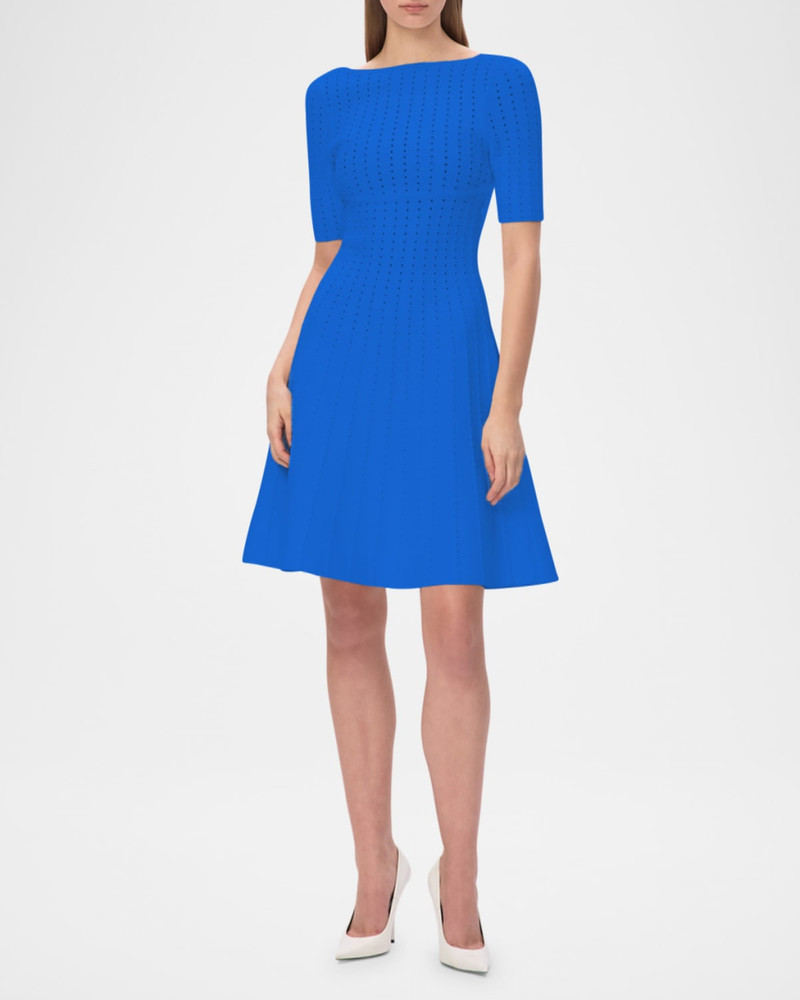 HERVE LEGER The Donna Pointelle A-Line Dress outlook