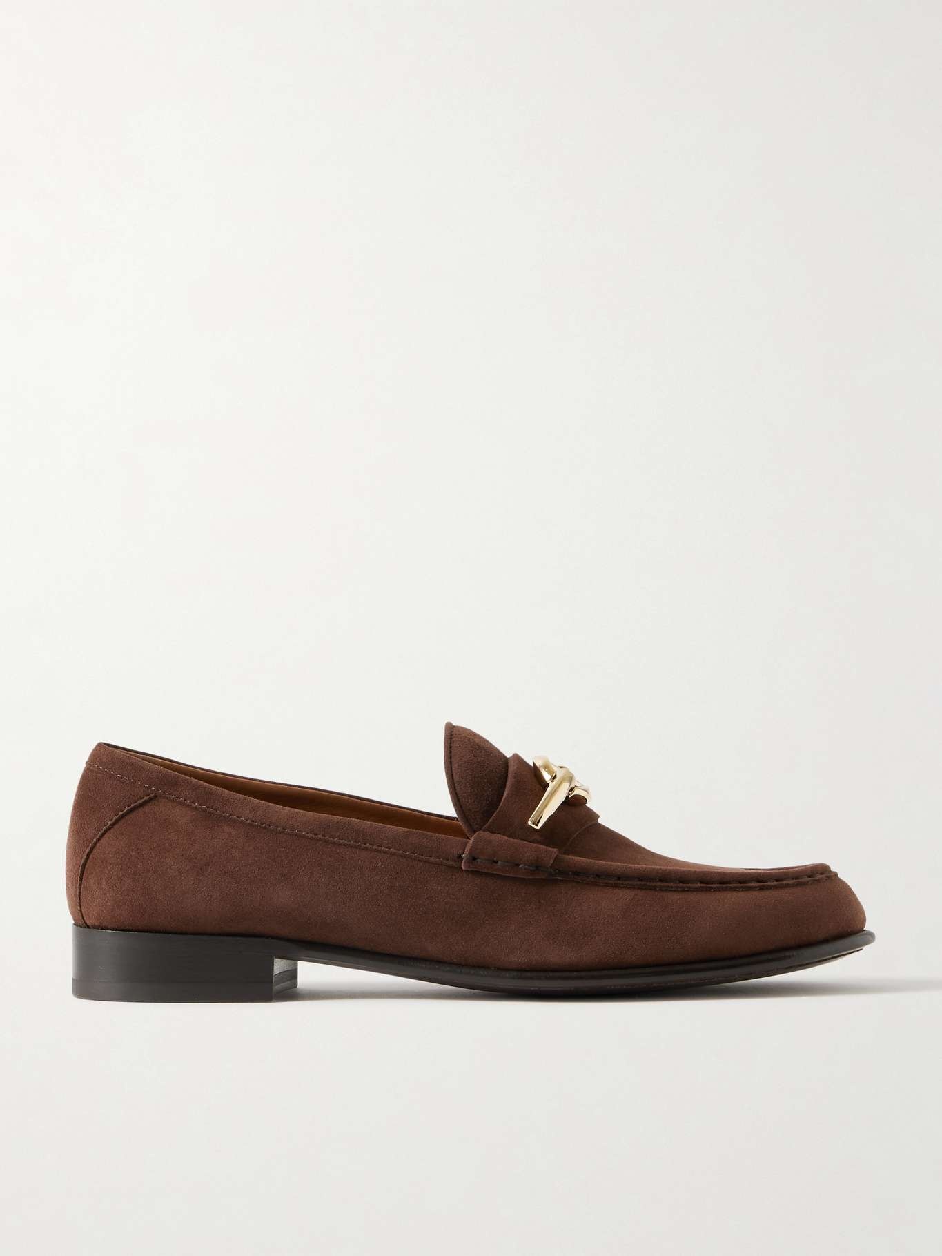 VLOGO Gate embellished suede loafers - 1