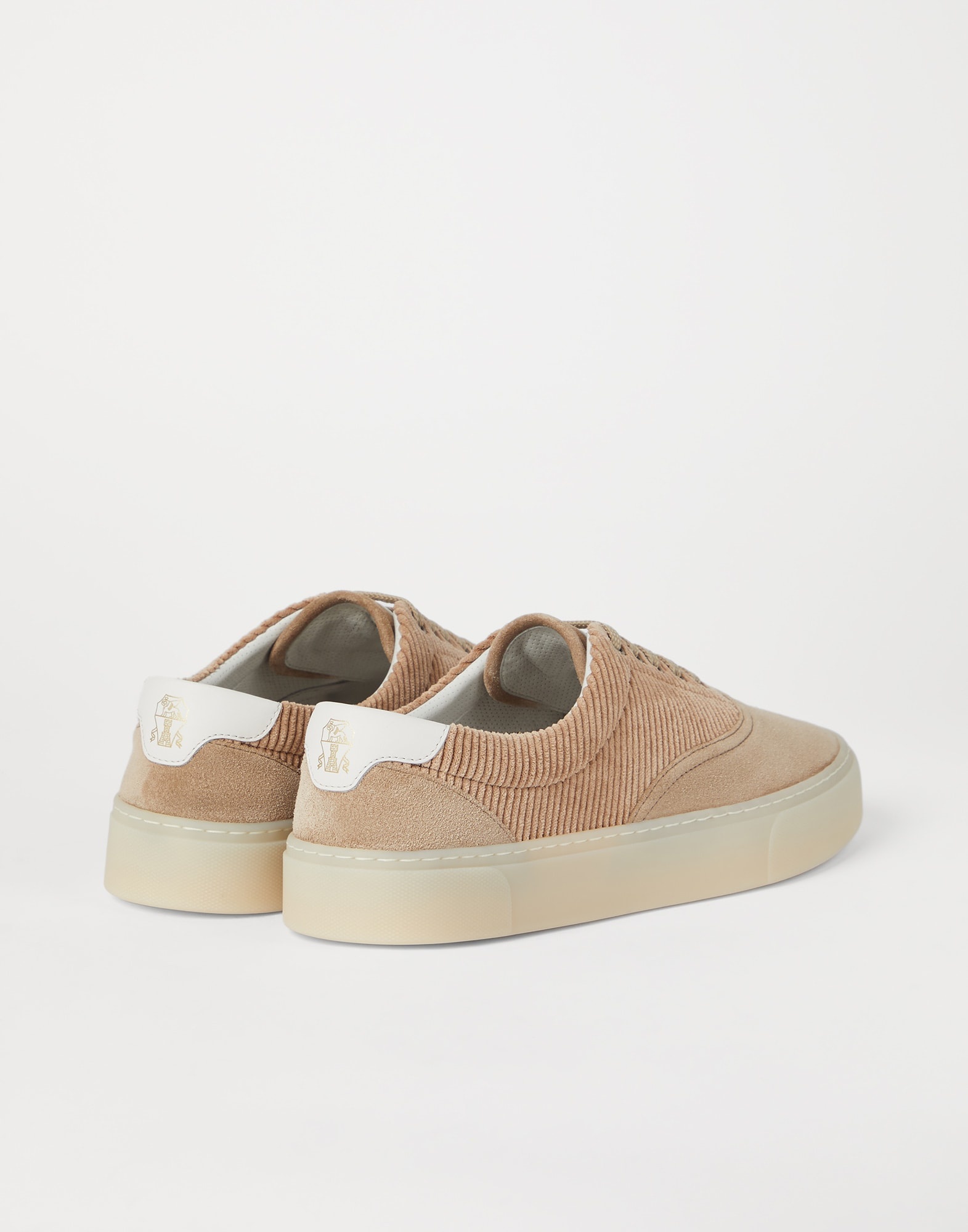 Washed suede and techno corduroy sneakers - 2