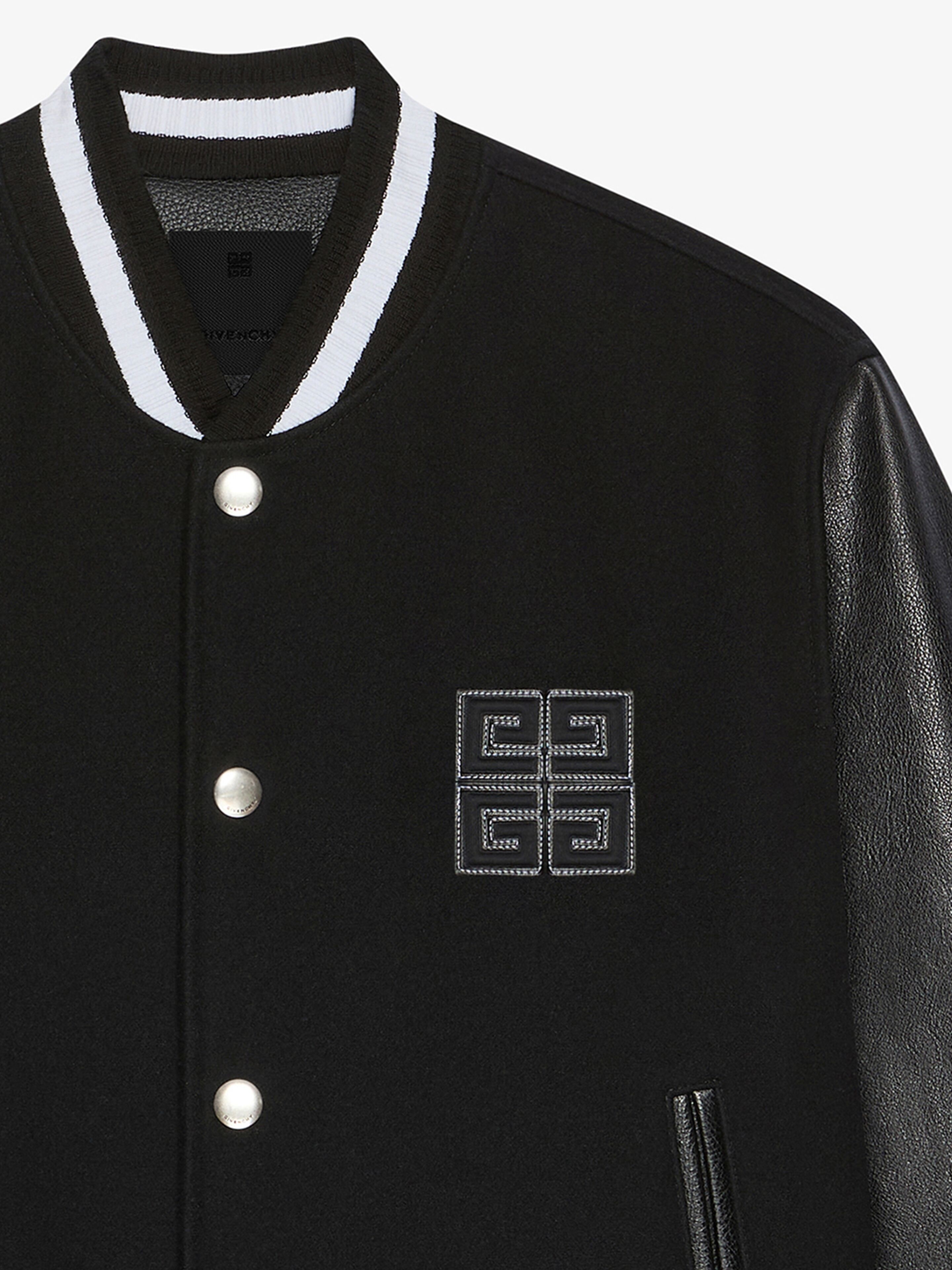 4G VARSITY JACKET IN WOOL AND LEATHER - 2