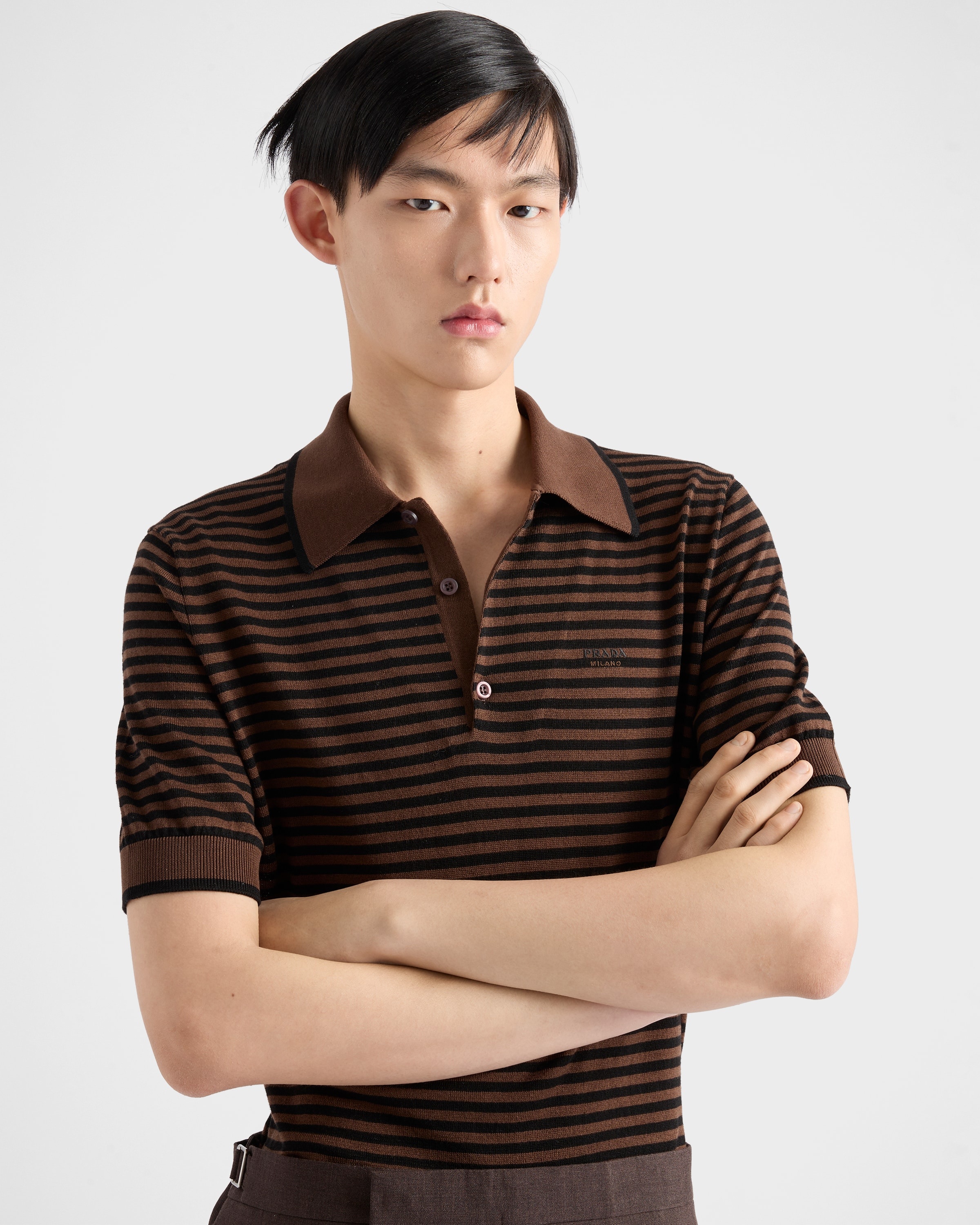 Striped cotton polo shirt - 4