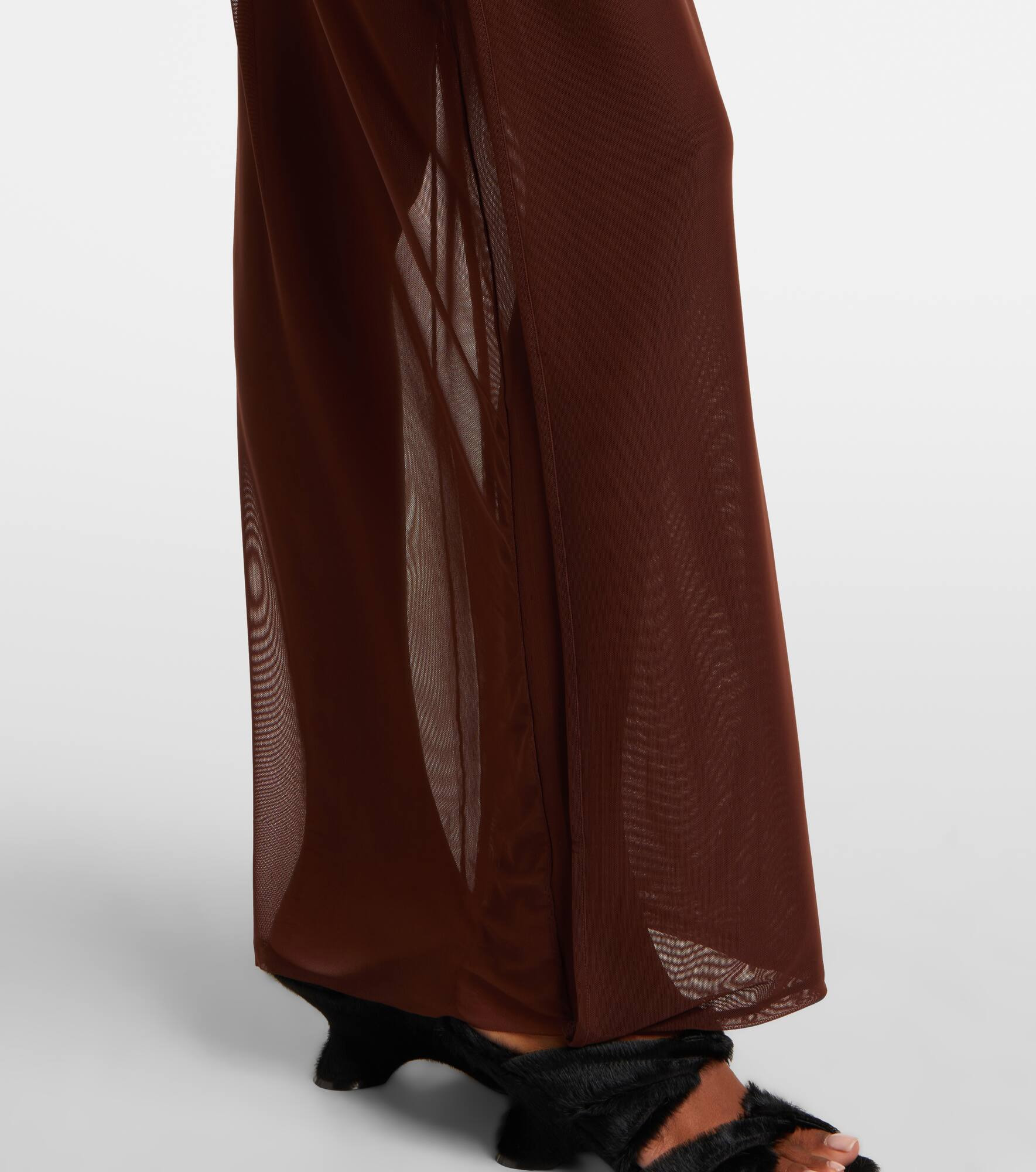 Sequined tulle maxi dress - 7