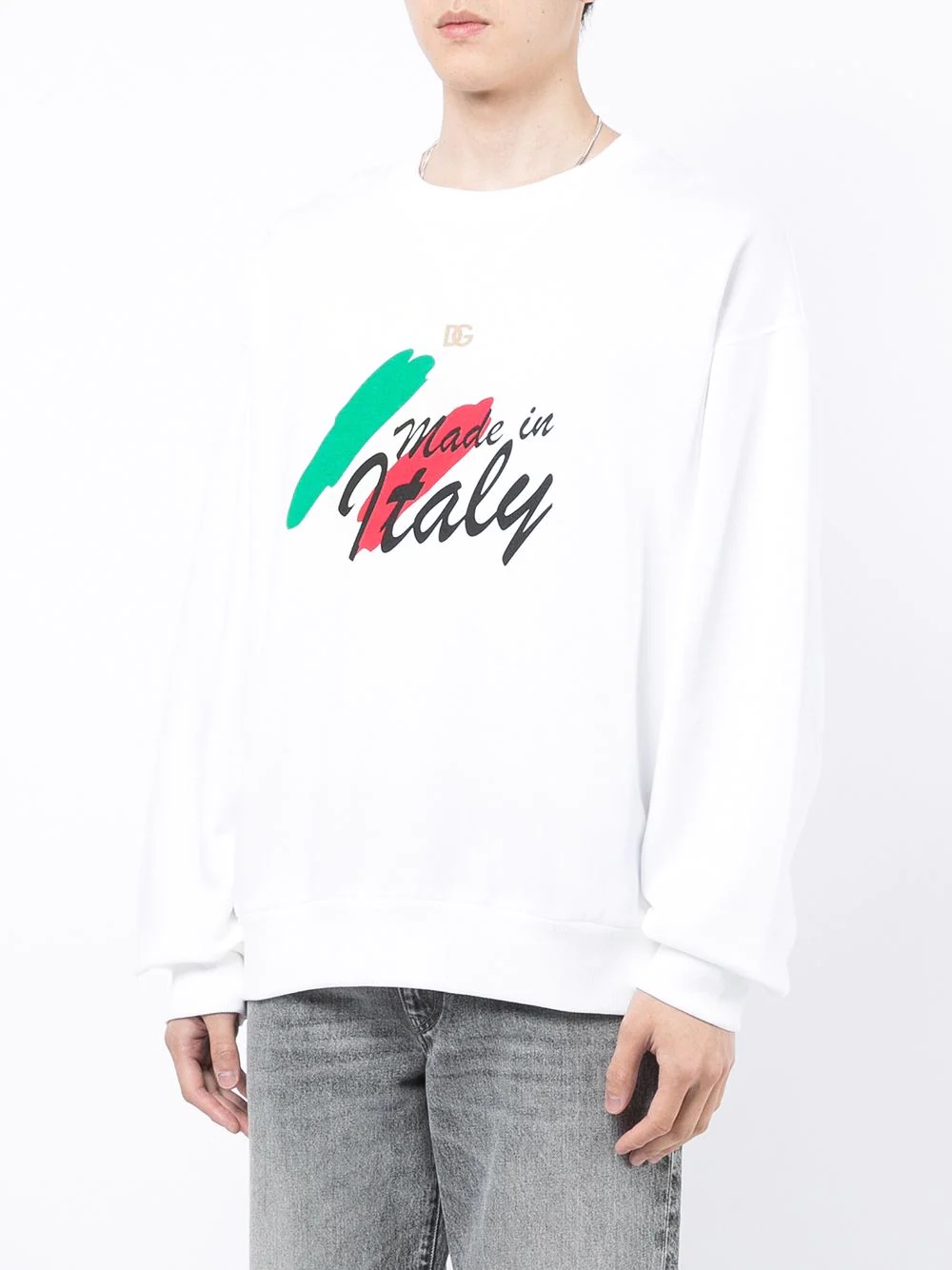 Italy logo-print crewneck sweatshirt - 3