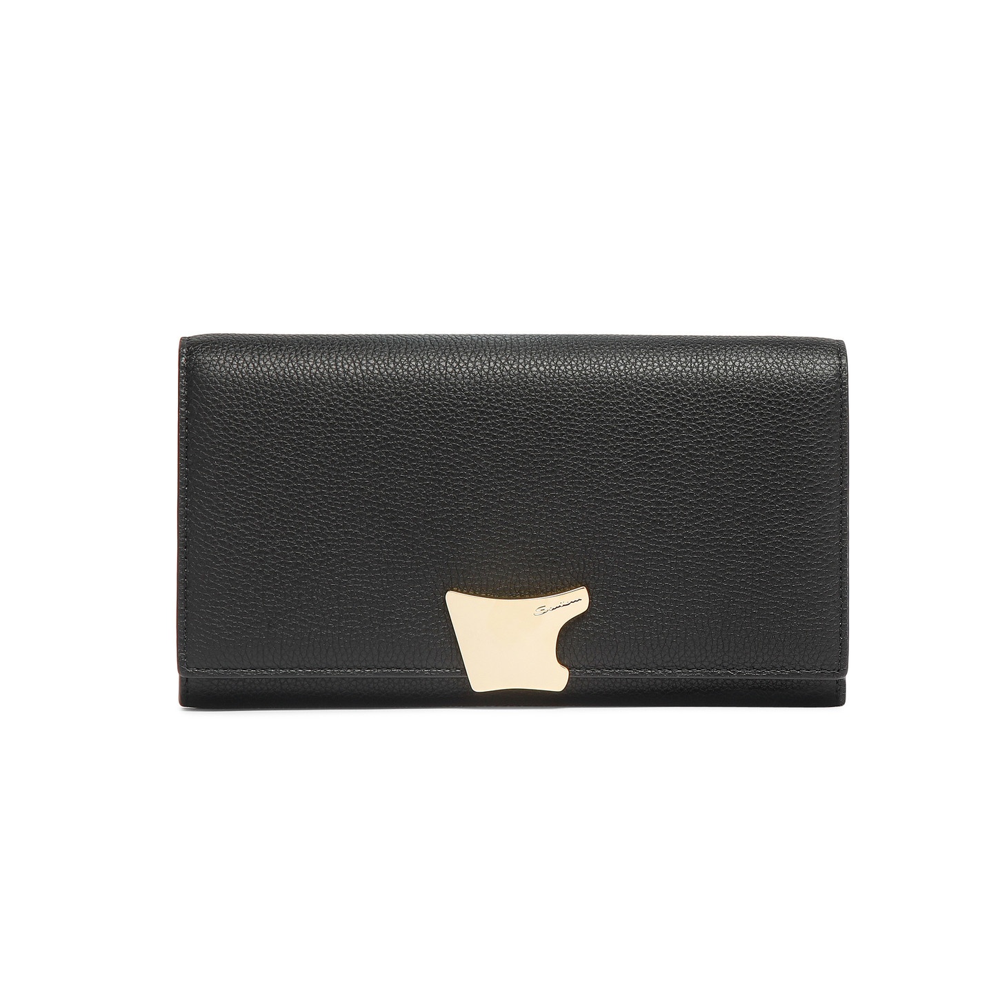 Black leather crossbody bag - 1