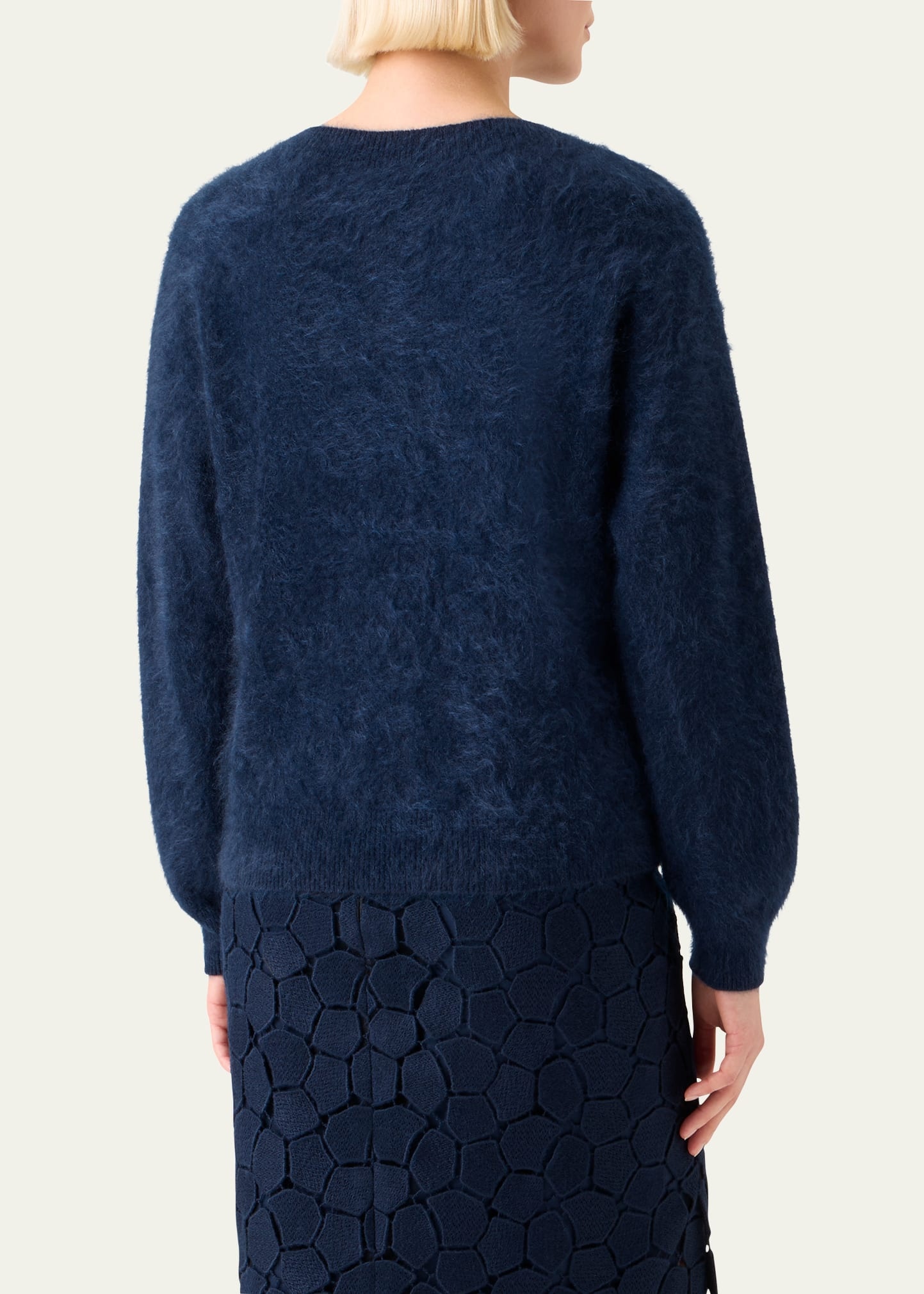 Brushed Cashmere Crewneck Sweater - 3