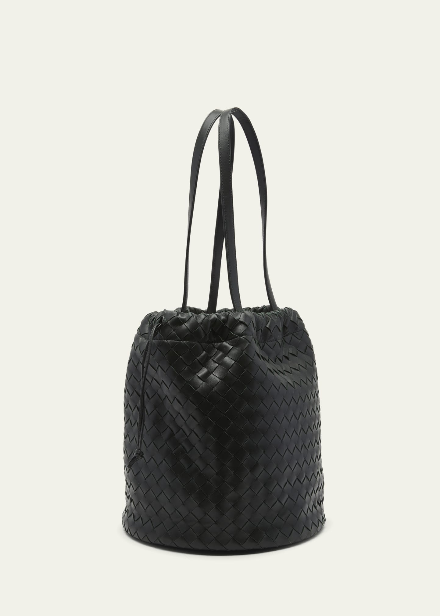 Medium Intrecciato Leather Bucket Bag - 3