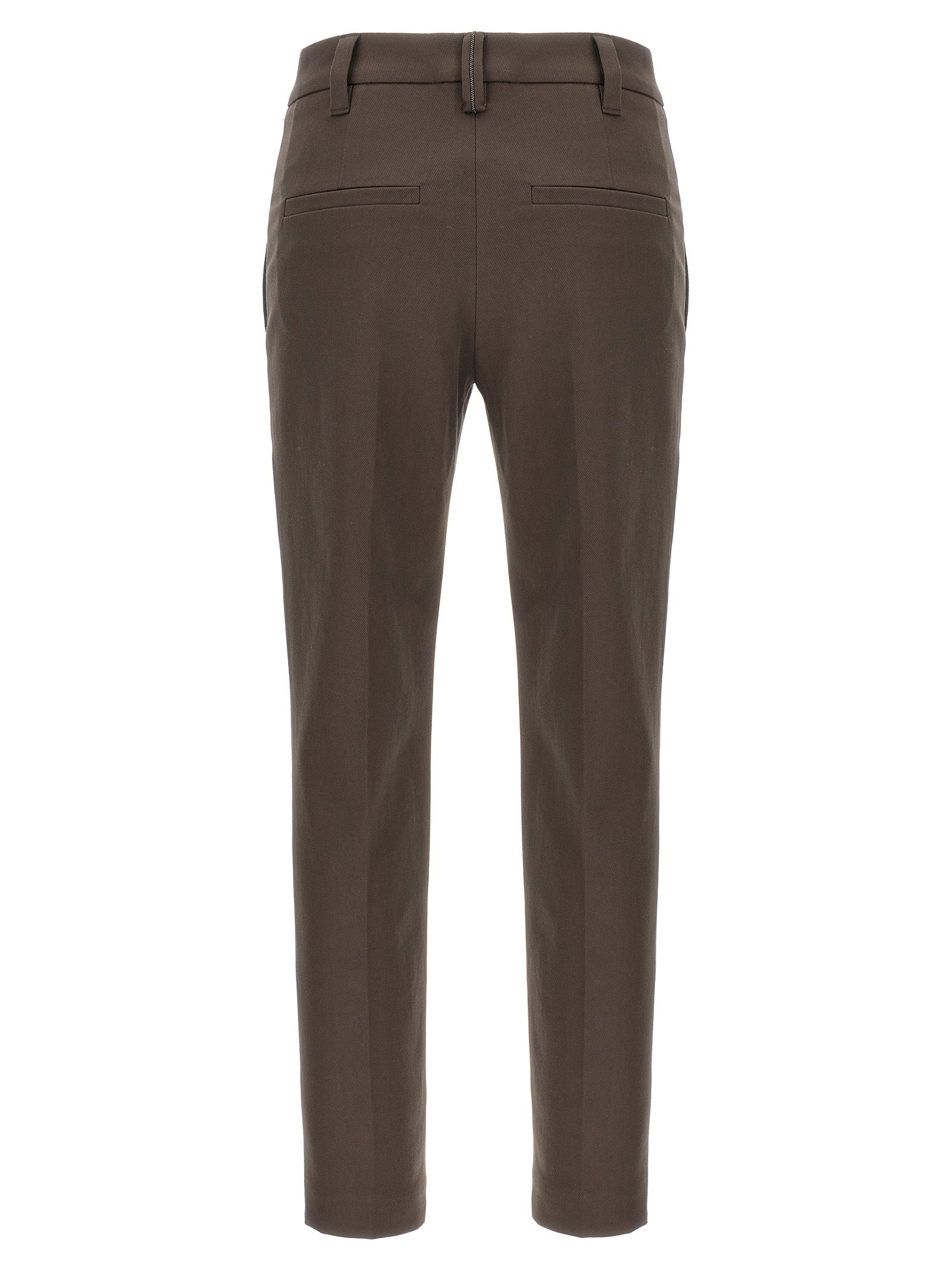 Monile Cotton Pants Brown - 2