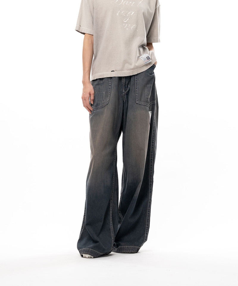 Light Denim Wide Pants 16