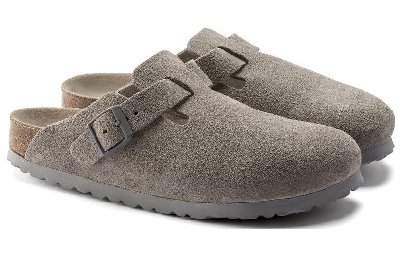 Birkenstock Boston Soft Footbed Suede Leather 'Stone Coin' 1020526 - 3