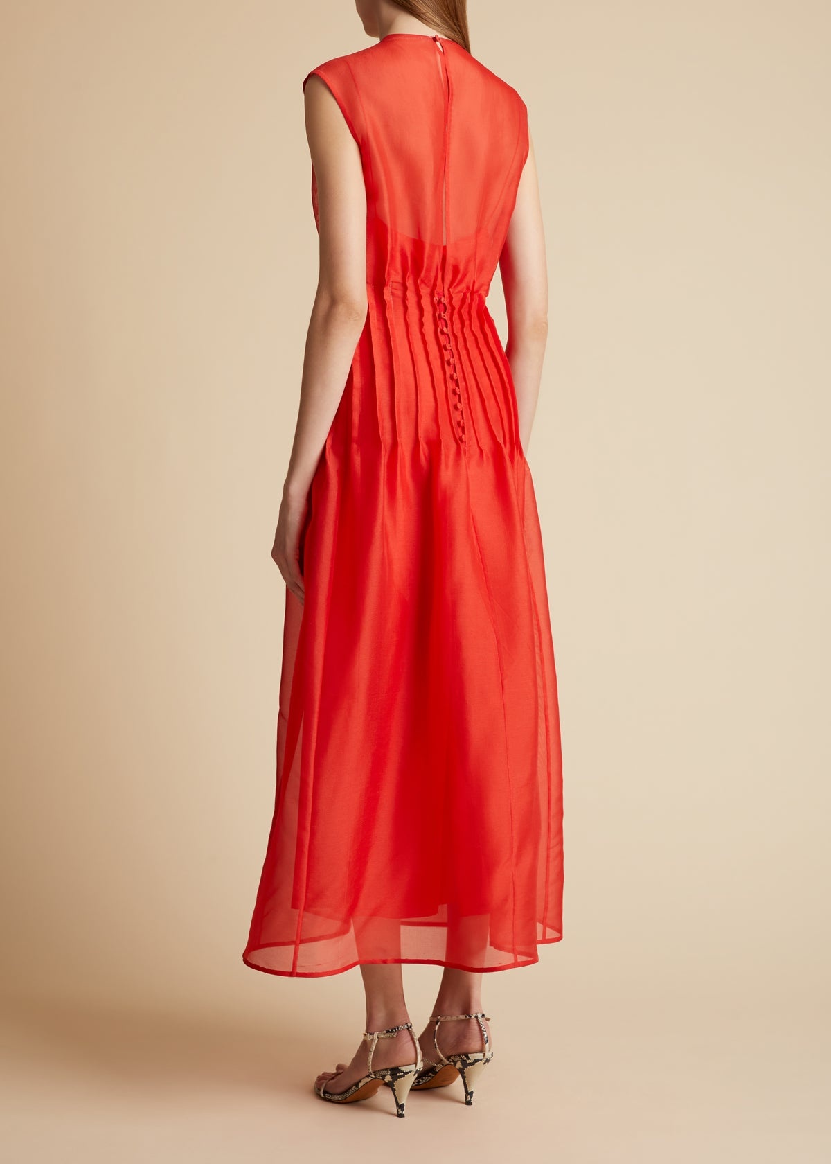 The Wes Dress in Fire Red - 3