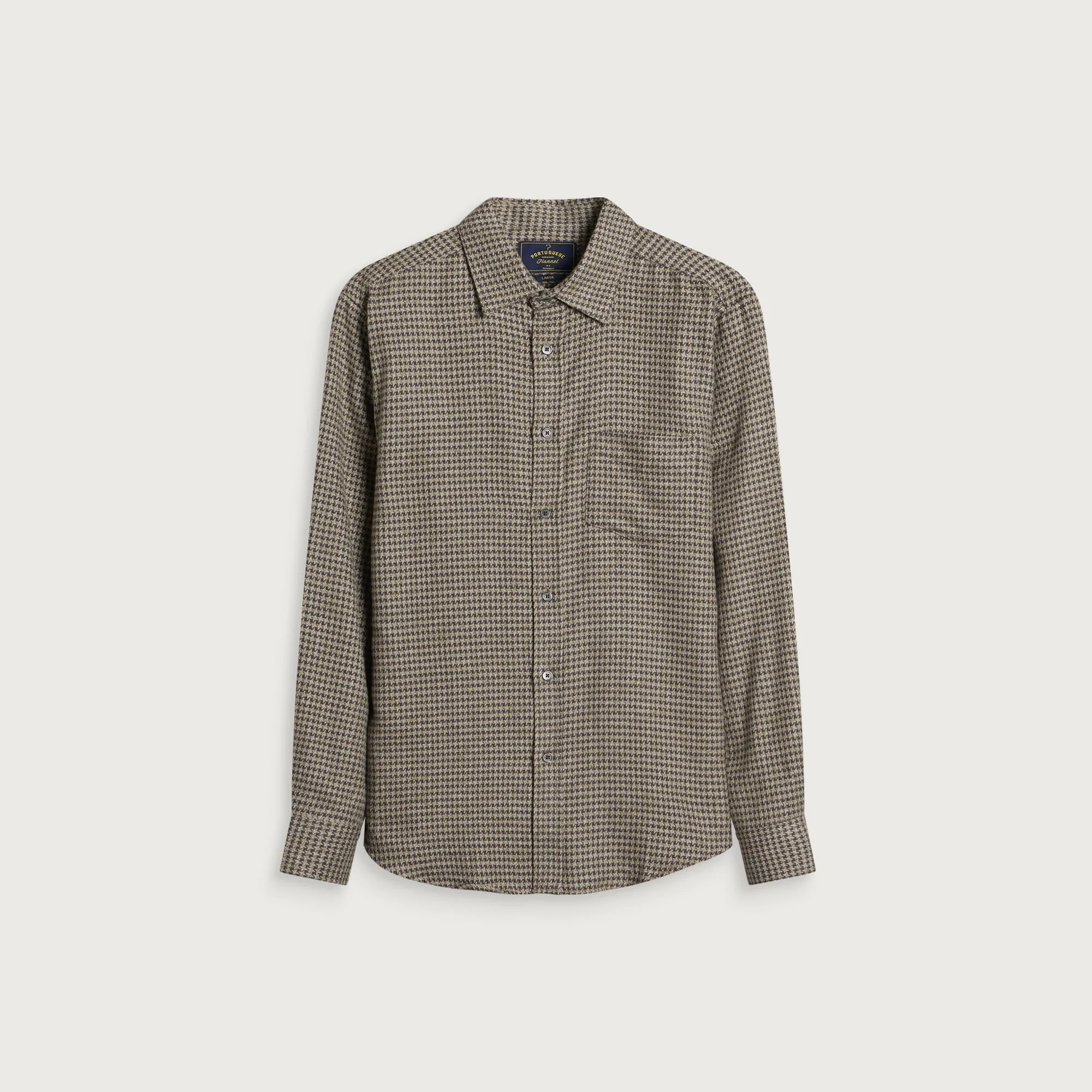 Portuguese Flannel Abstract Houndstooth Shirt - 1