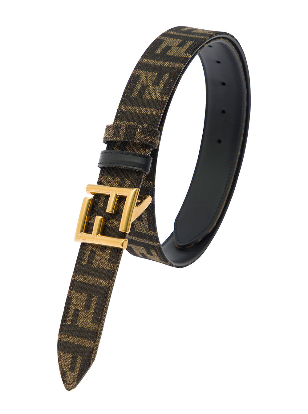 Fendi Women Black And Brown Ff Reversible Belt With Logo Buckle In Leather Woman - 2