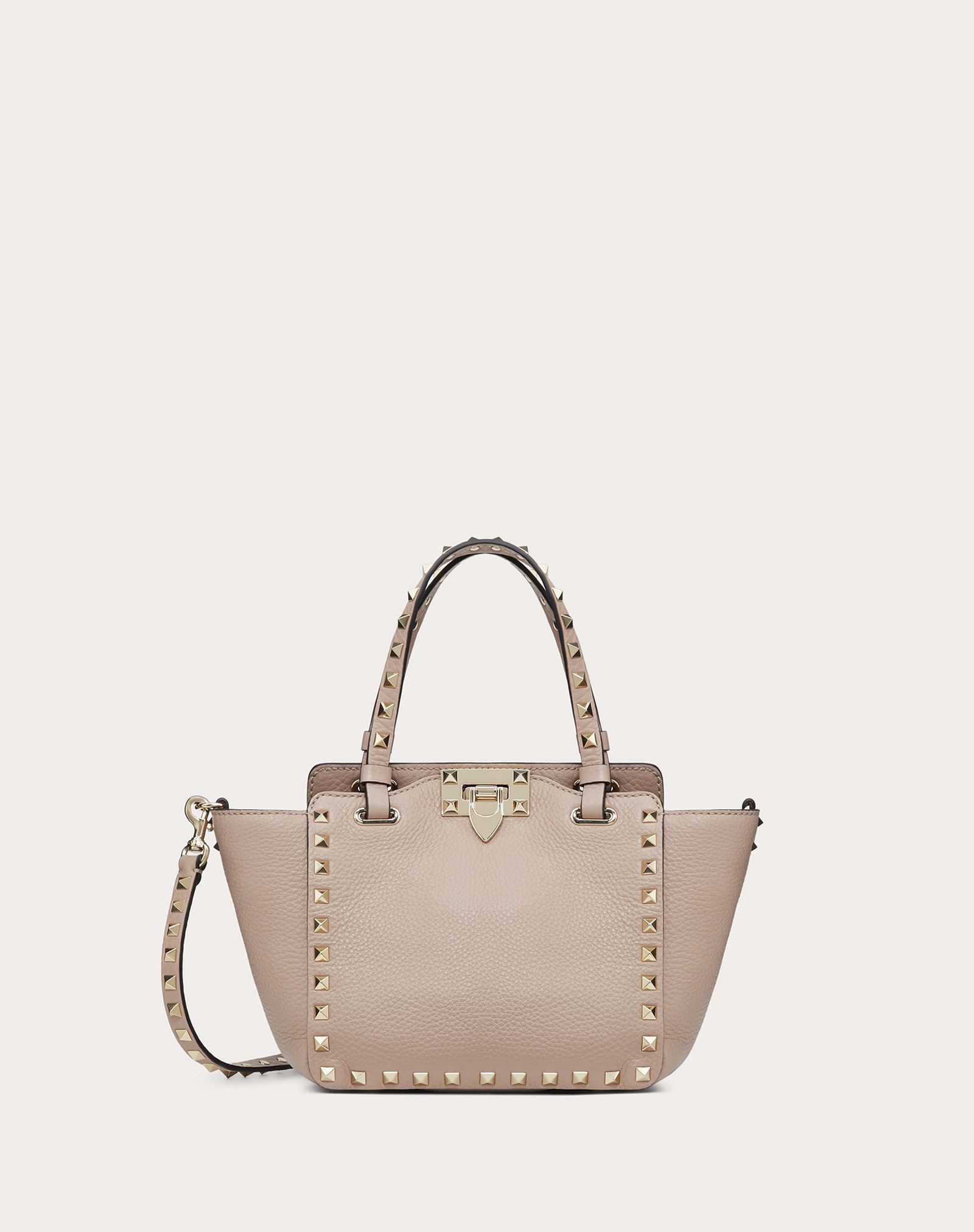 Mini Rockstud Grainy Calfskin Bag - 1