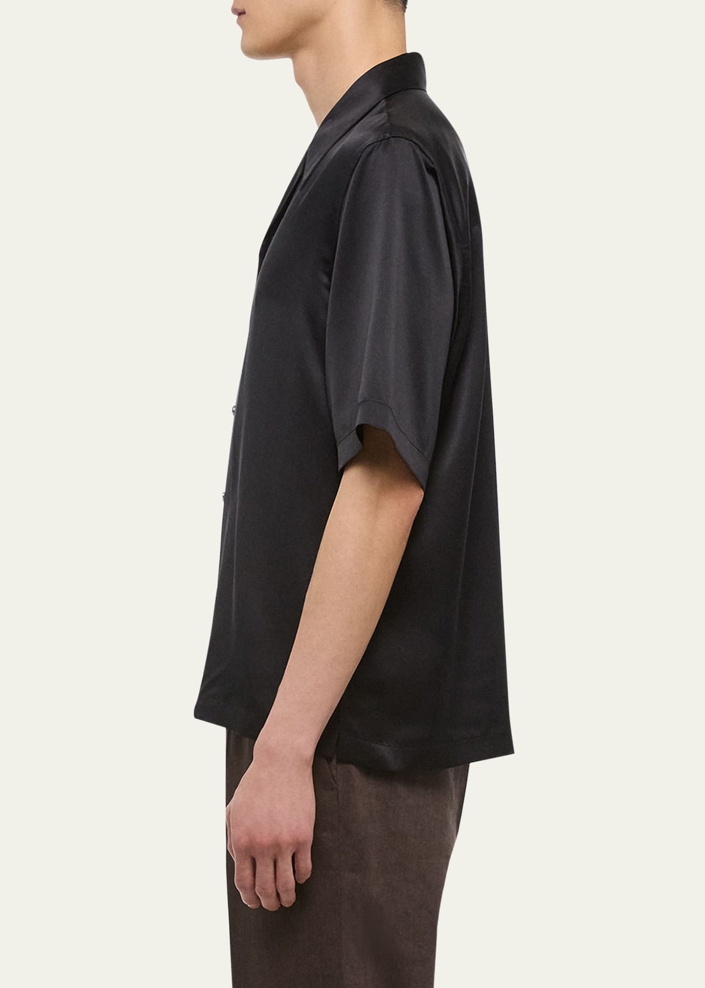 Men's Boxy Silk Camp Shirt - 4