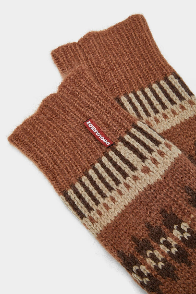 DSQUARED2 CANADIAN FLAG KNIT LEG WARMERS outlook
