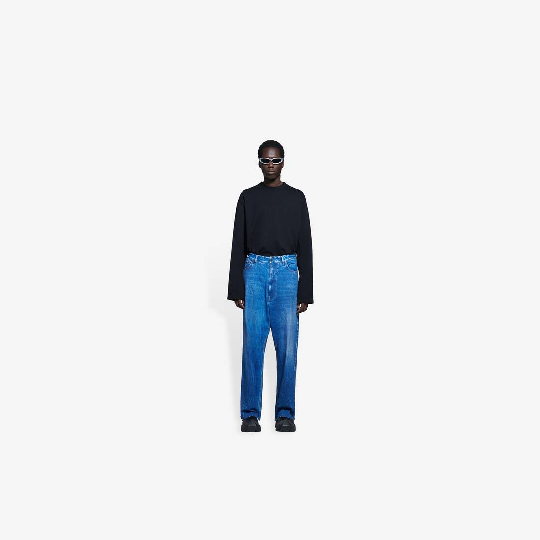 Trompe-l'œil Pants in Blue - 3