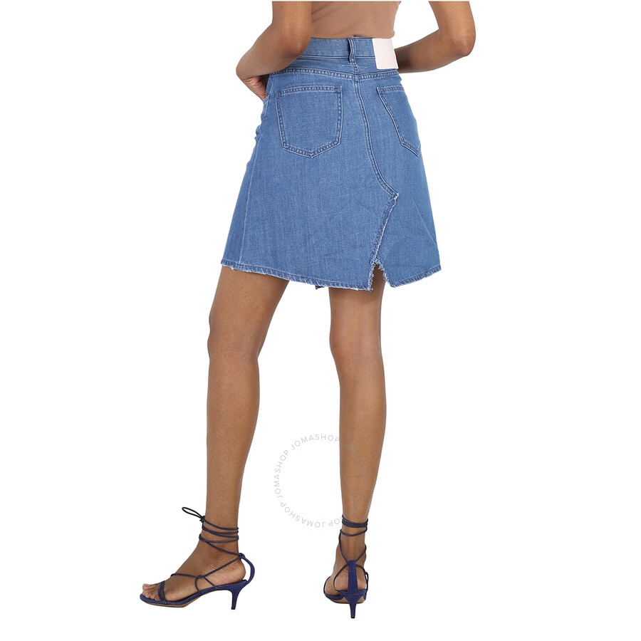 MM6 Maison Margiela Ladies Blue High-Waisted Denim Skirt - 6