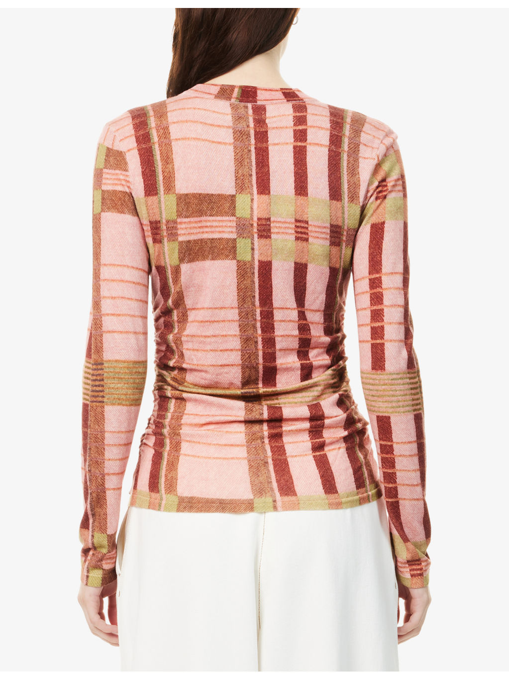 Barbour x FARM Rio Thalita Ruched Wool Top - 4