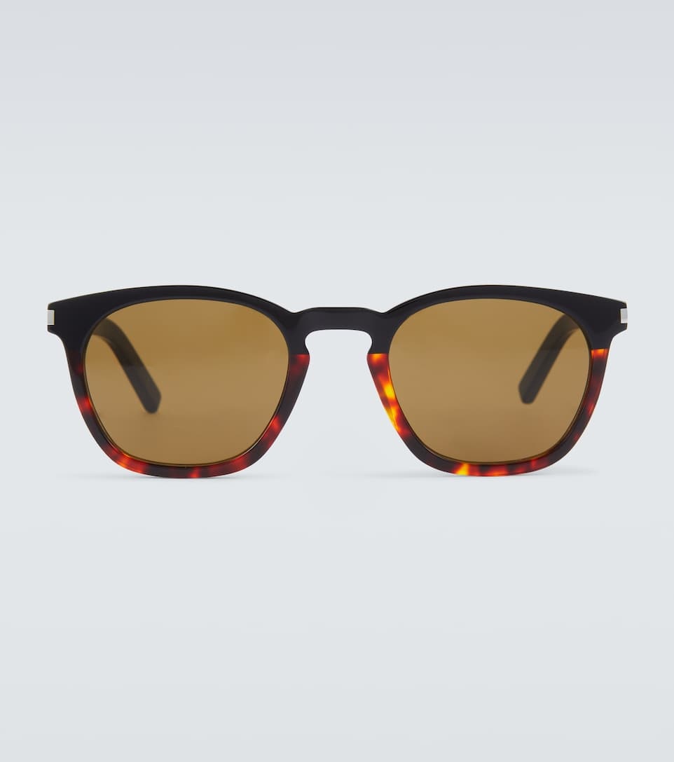 Round acetate sunglasses - 1