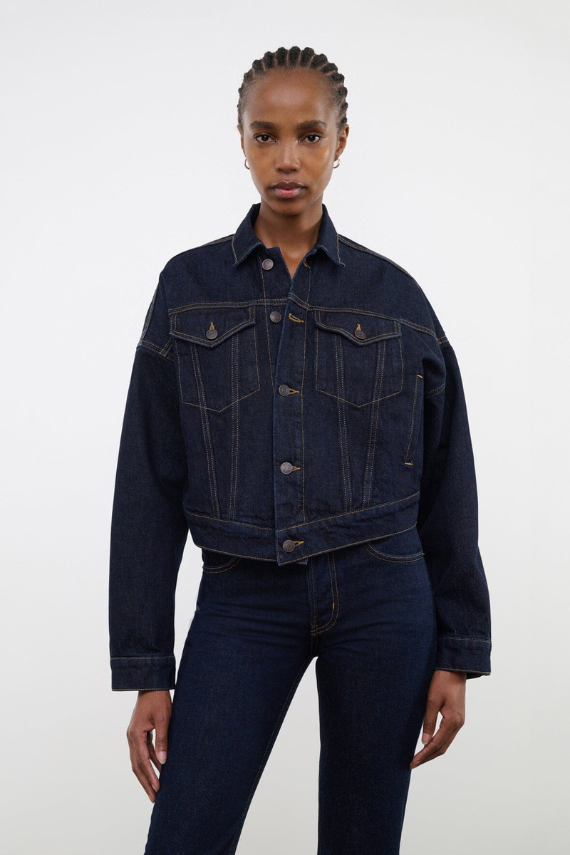 STAUD STAUD GLEN DENIM JACKET INDIGO outlook