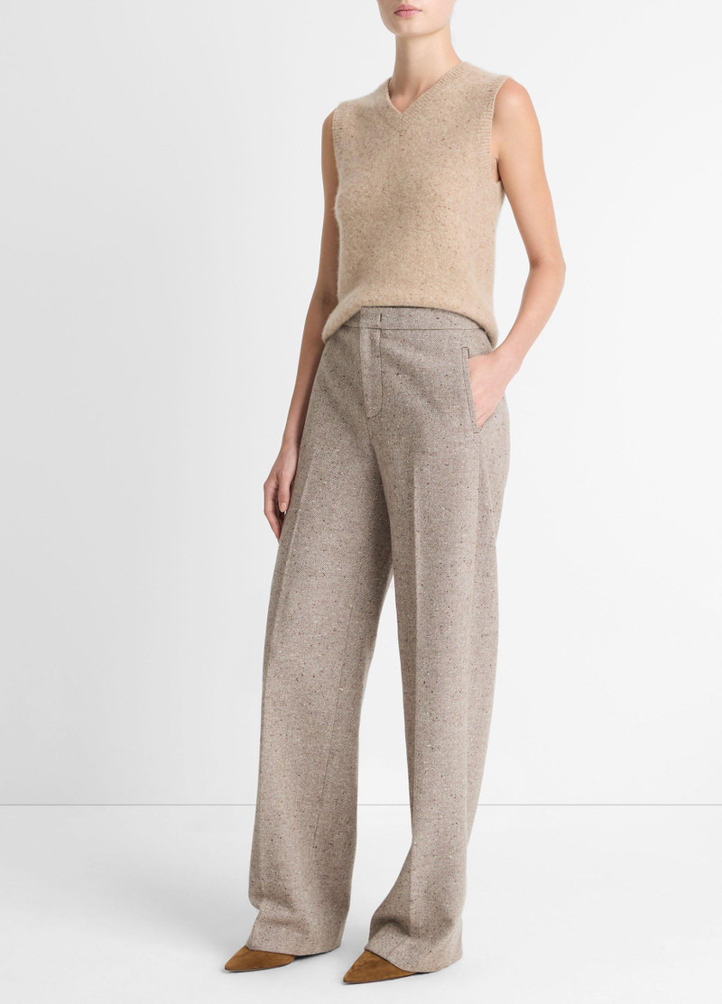Donegal Wool-Blend Wide-Leg Trouser 2