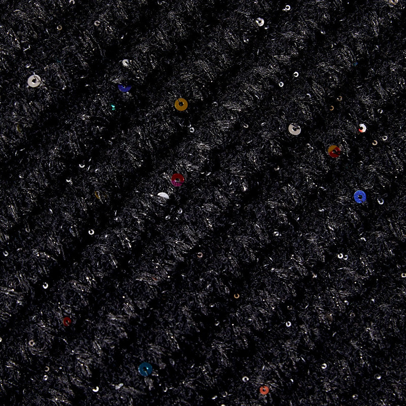 Black Sequin Knit Bandeau Top 5