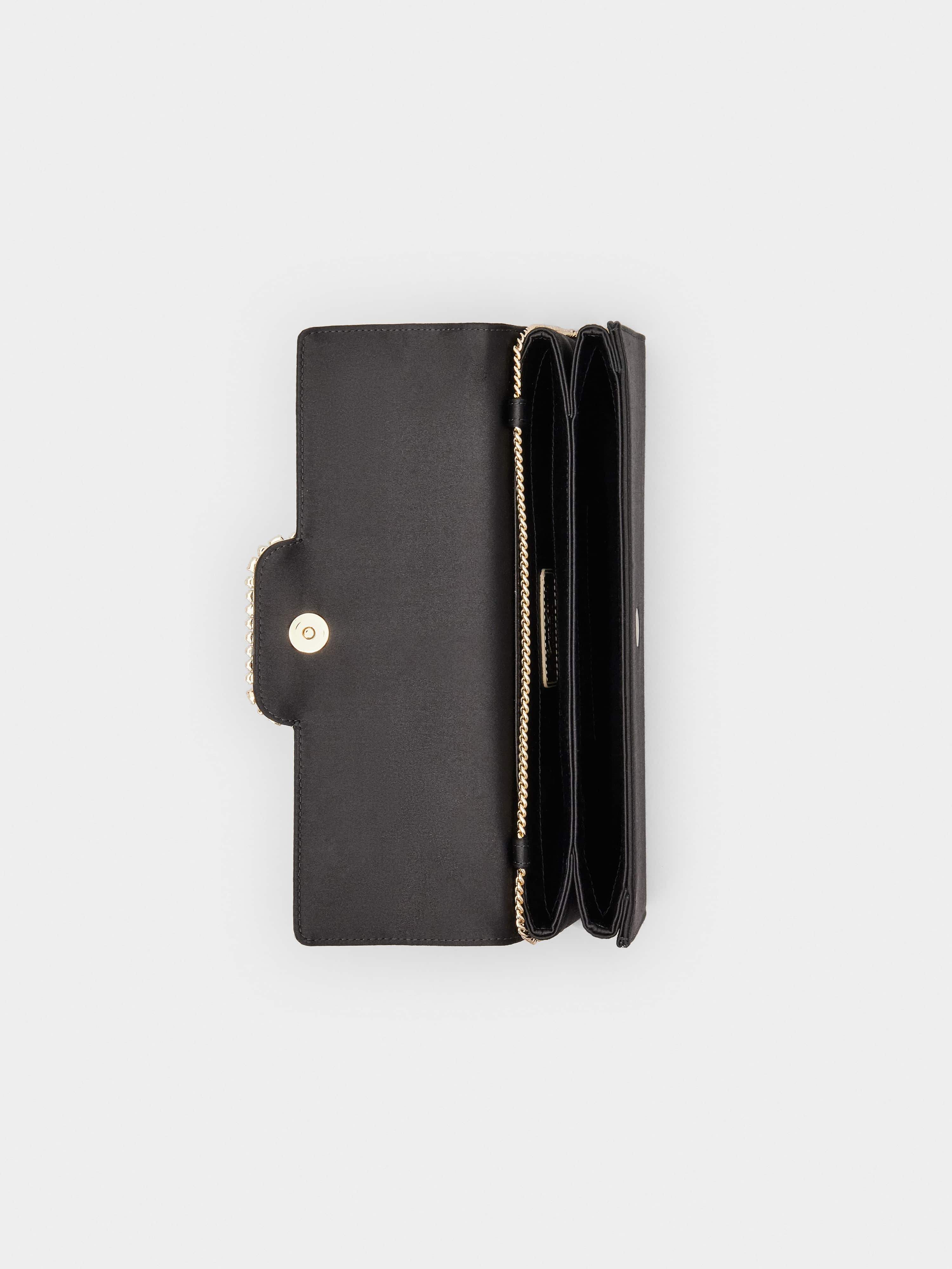 Sexy Choc Buckle Clutch in Satin - 6