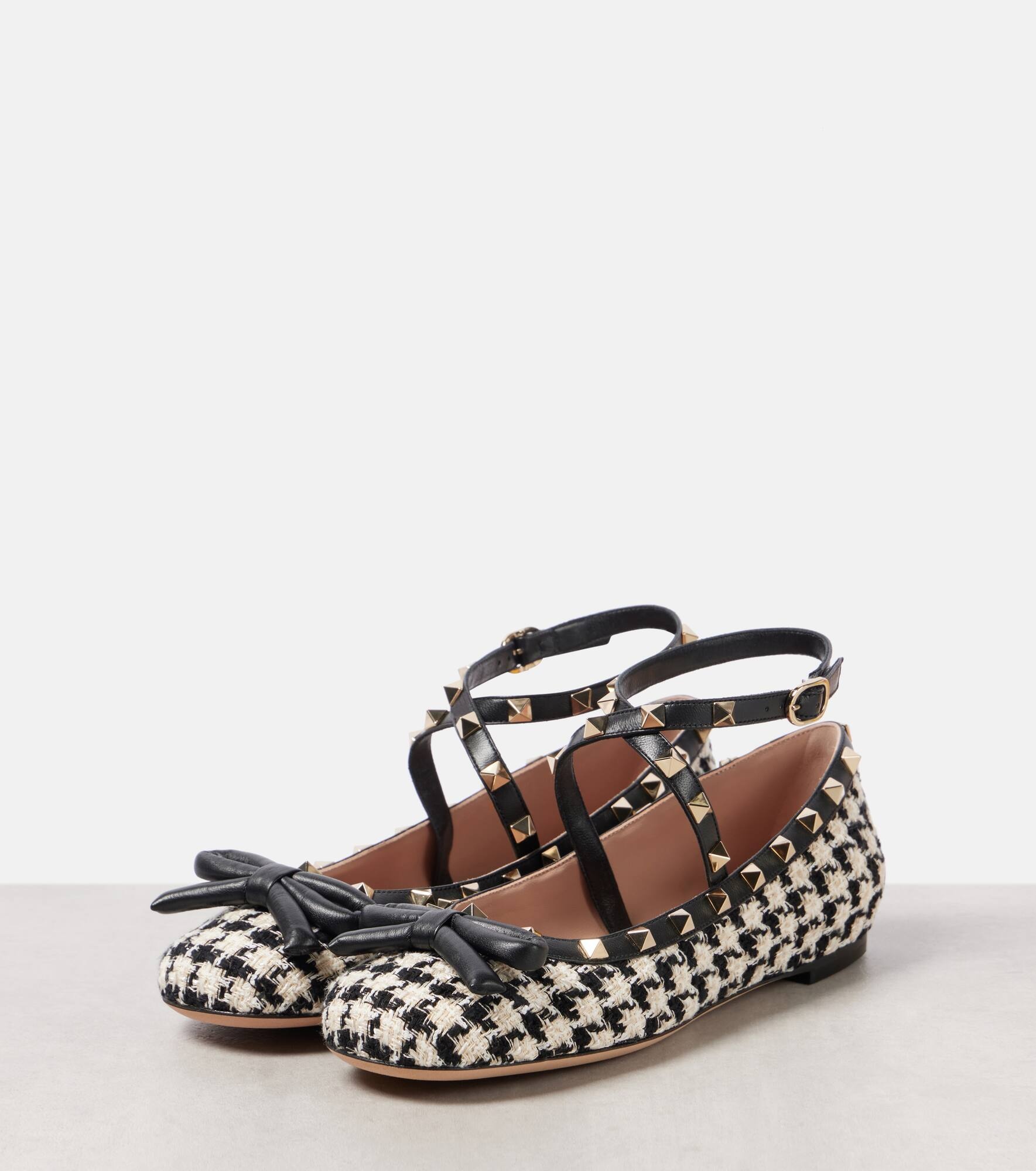 Rockstud bouclé ballet flats - 4