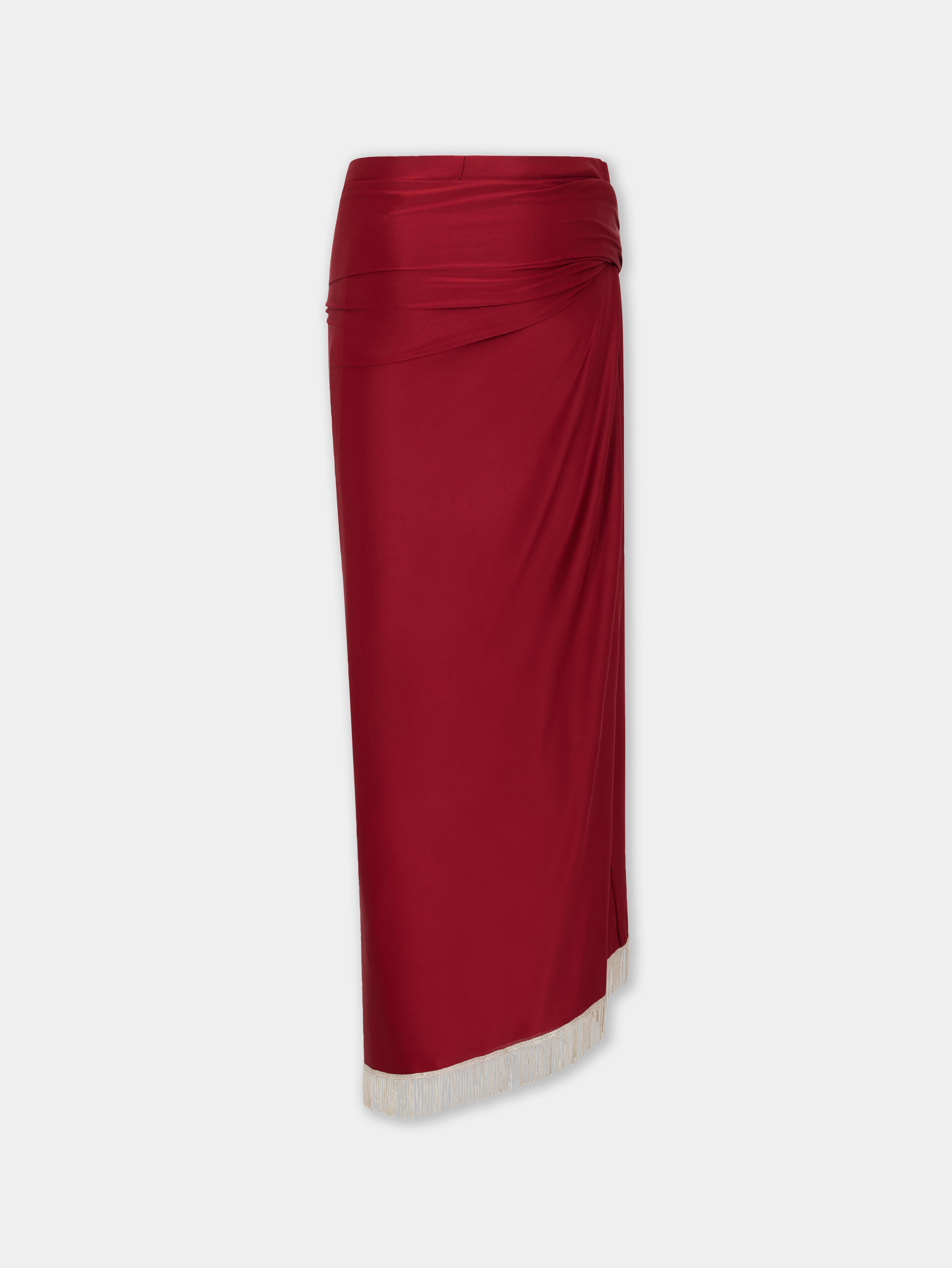DRAPED MIDI SKIRT IN JERSEY - 2