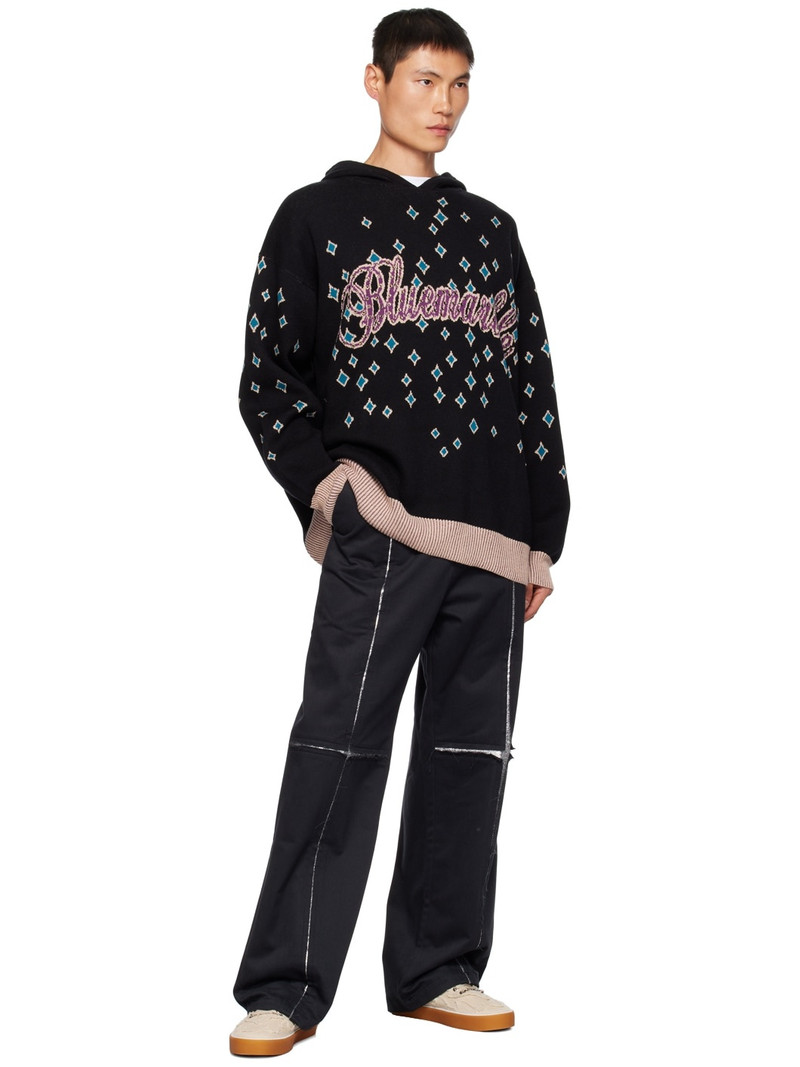 BLUEMARBLE Black Rhinestoned Hoodie outlook