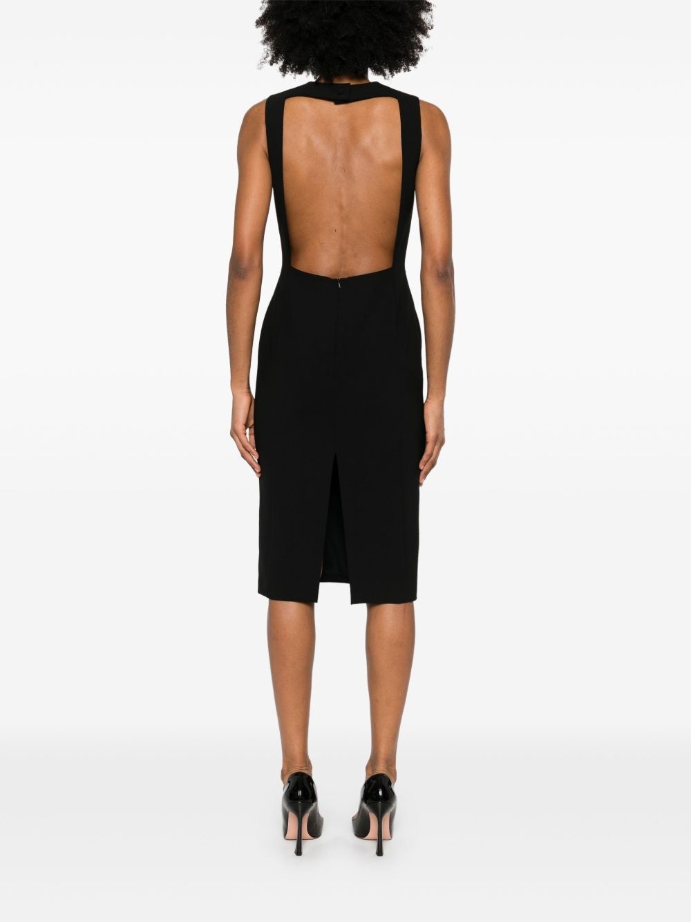 open-back midi dress - 4