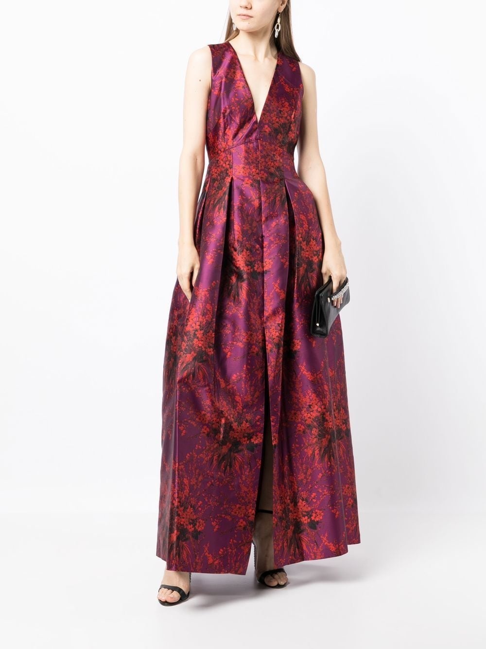 Brooke floral-print evening dress - 2