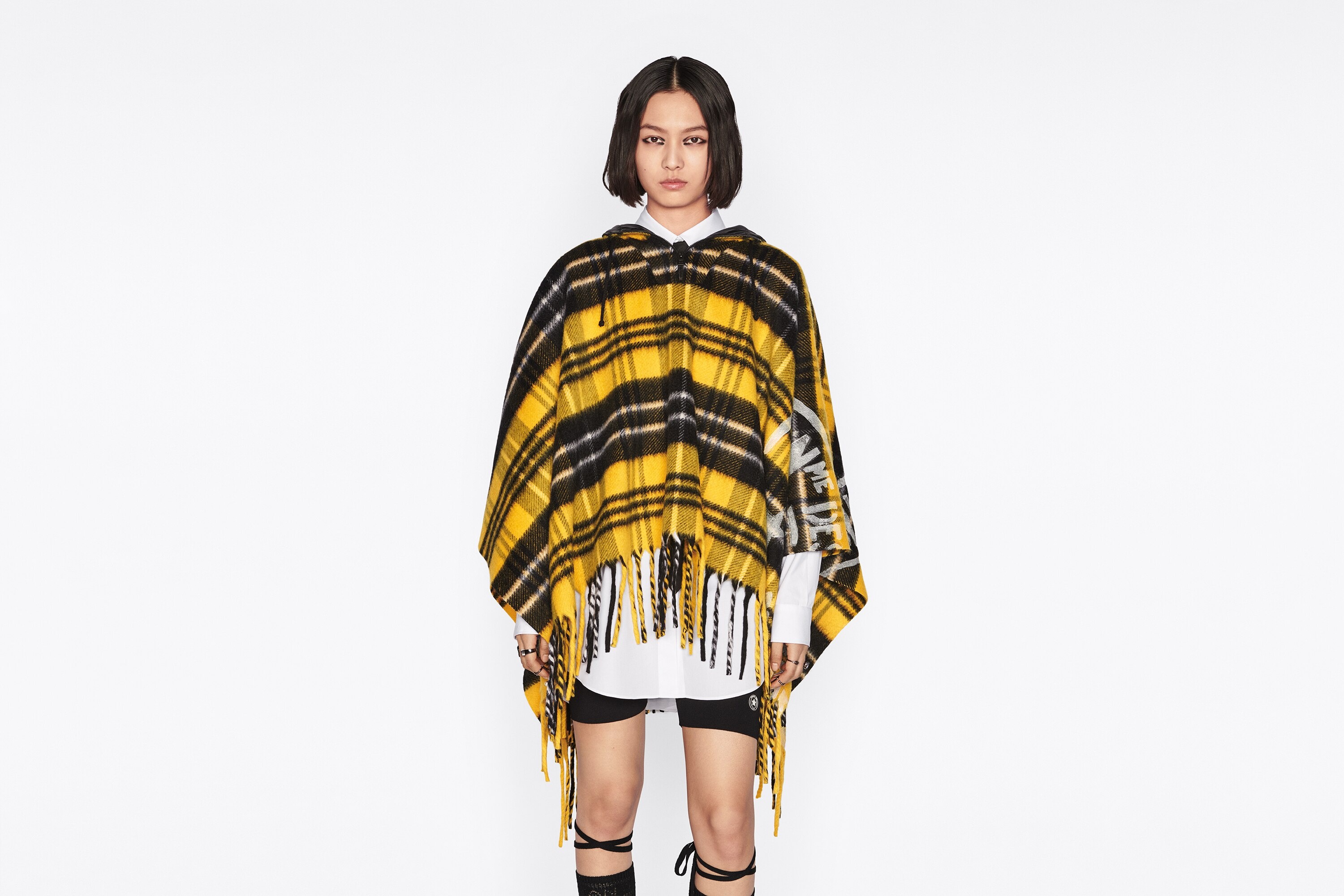 Hooded Fringed Poncho - 7