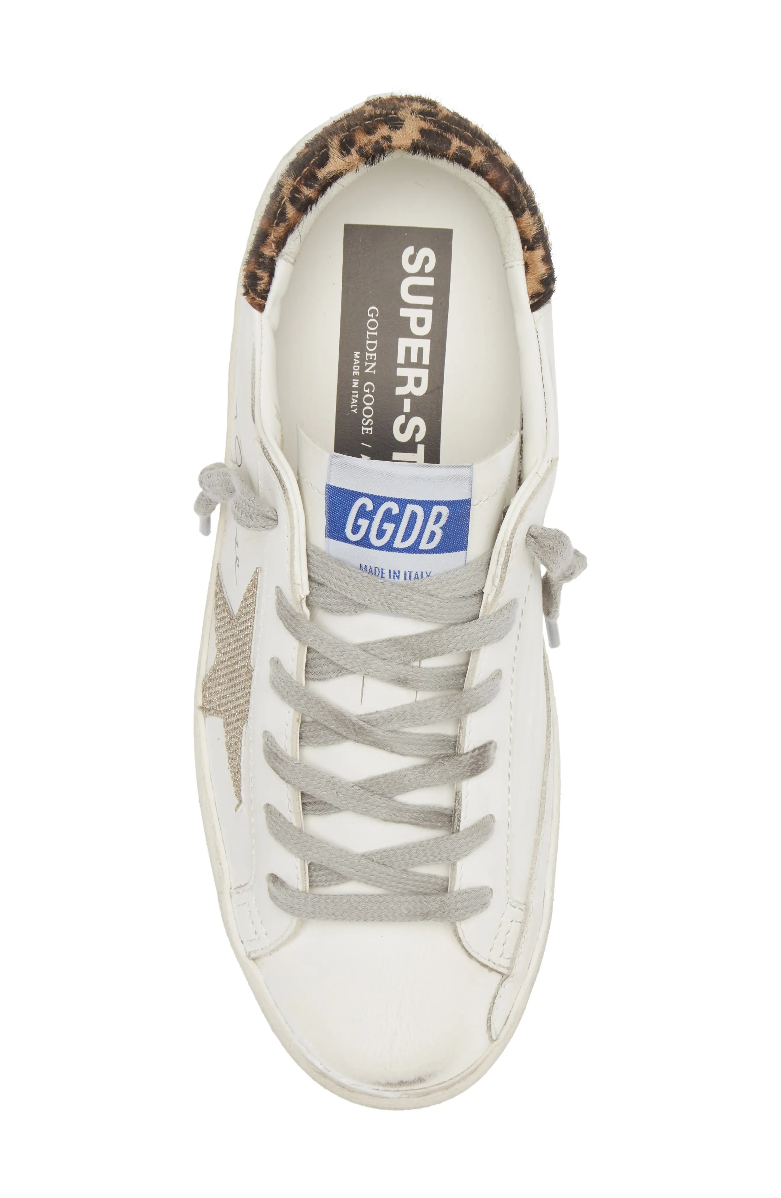 Super-Star Low Top Sneaker in White/Beige - 5