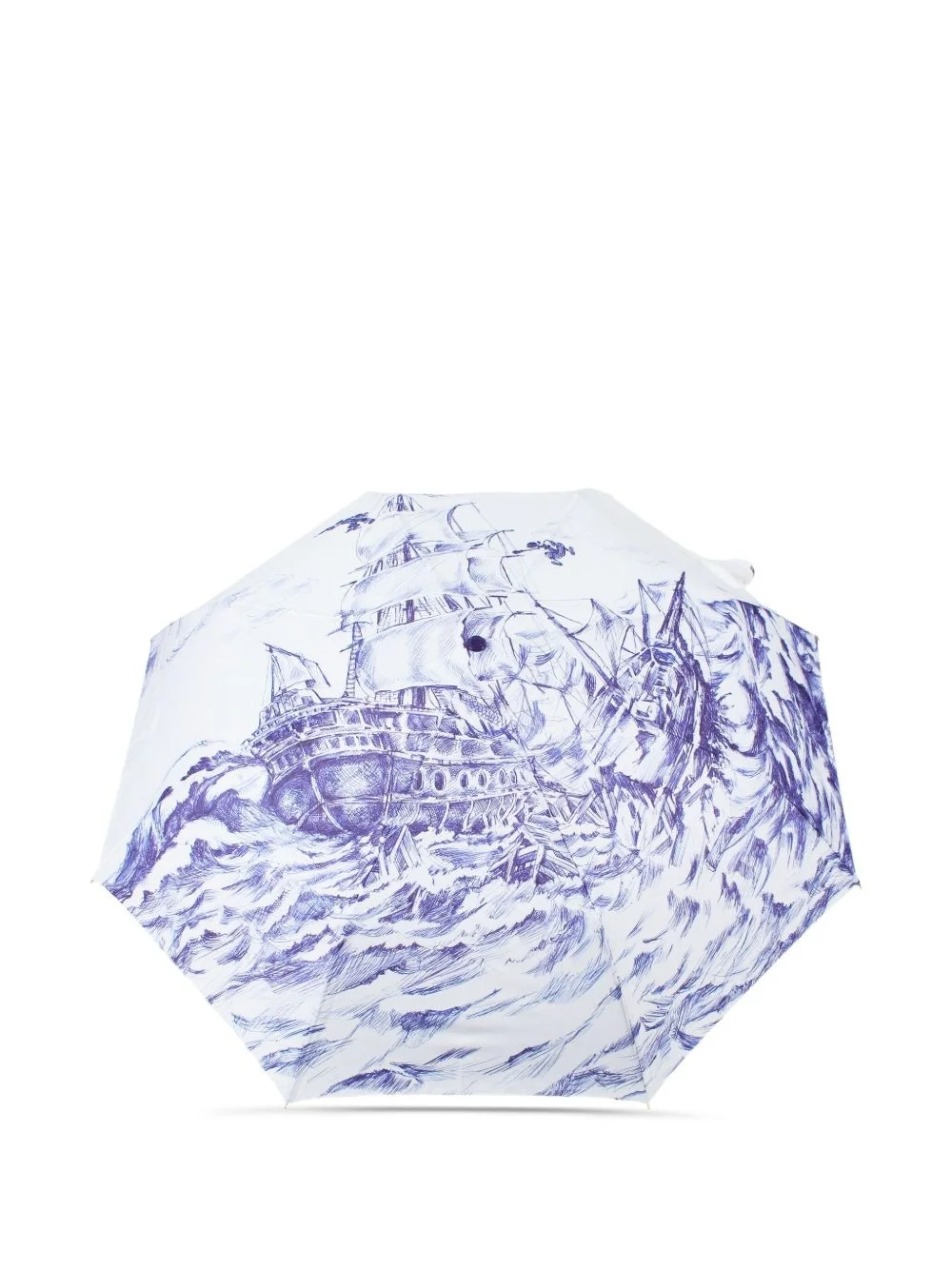 nautical-themed folding umbrella - 1